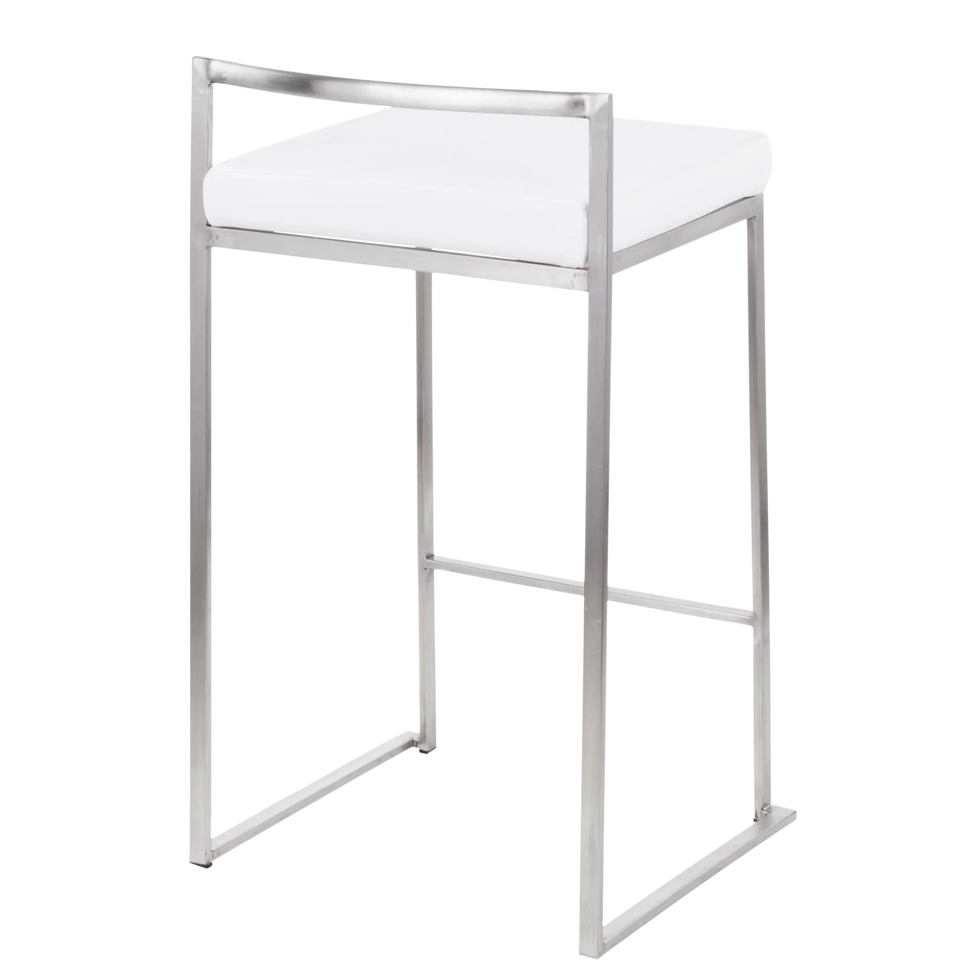 Fuji Stacker 26" Fixed-Height Counter Stool - Set of 3 By LumiSource - B26-FUJIV SSBK3 - Image 28