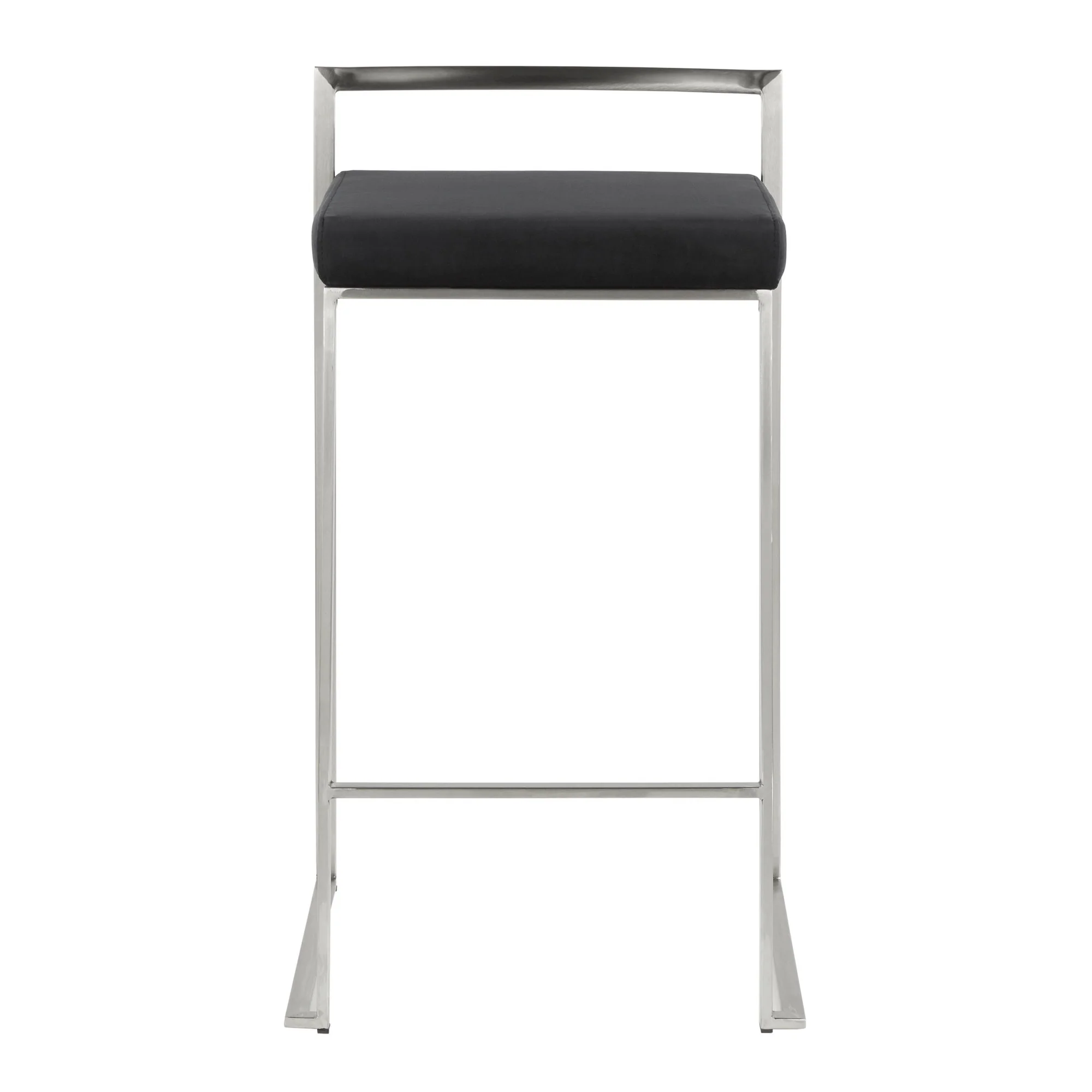 Fuji Stacker 26" Fixed-Height Counter Stool - Set of 3 By LumiSource - B26-FUJIV SSBK3 - Image 9