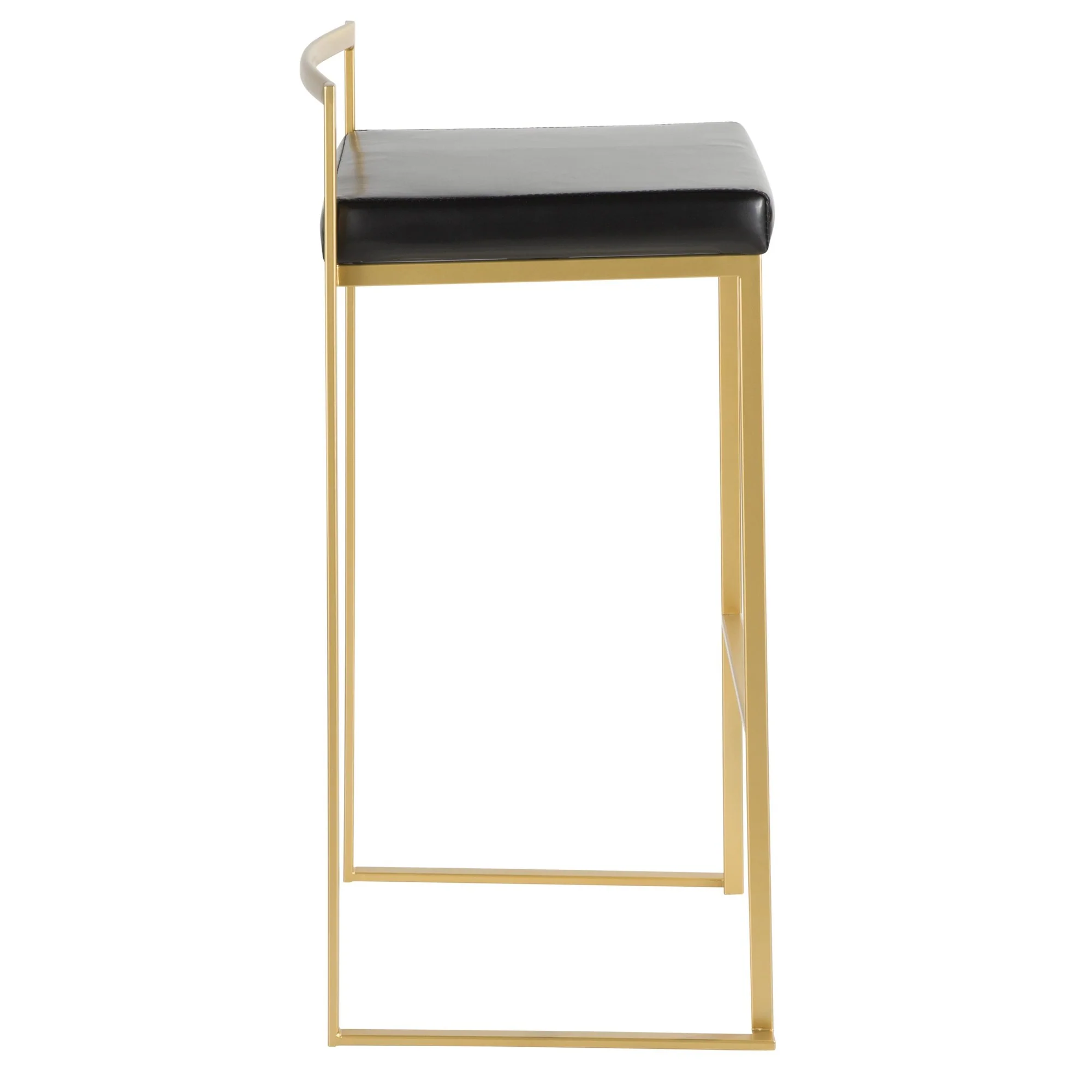Fuji Stacker 30" Fixed-Height Barstool - Set of 3 By LumiSource - B30-FUJIPU AUBK3 - Image 5