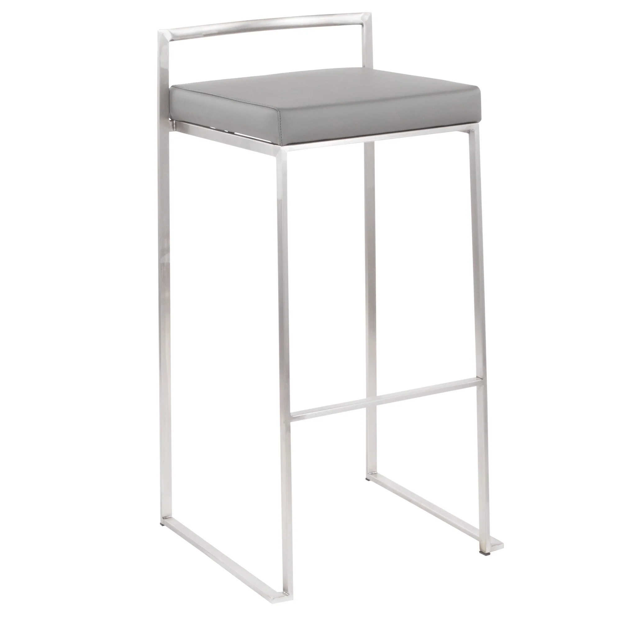 Fuji Stacker 30" Fixed-Height Barstool - Set of 3 By LumiSource - B30-FUJIPU SSBK3 - Image 13
