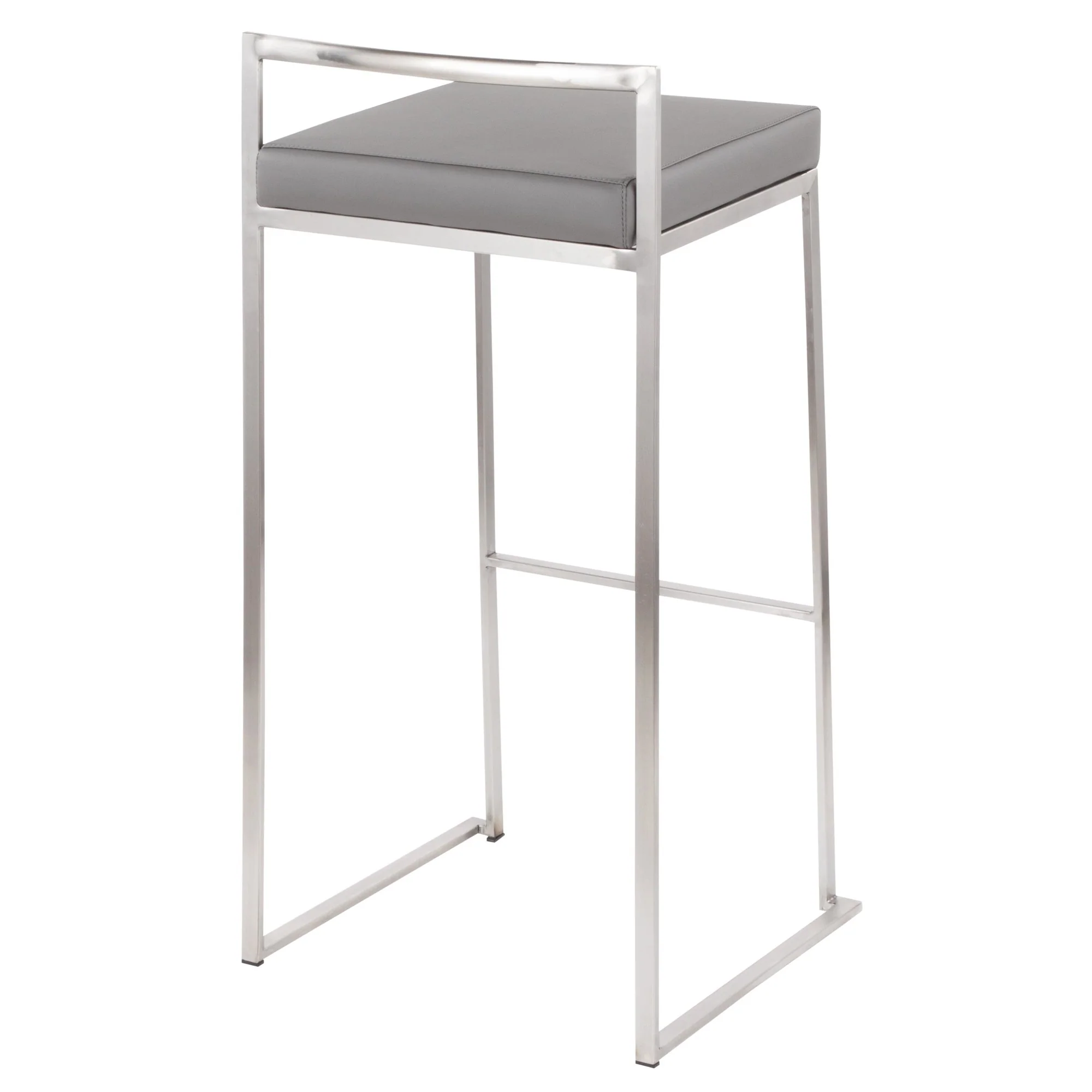 Fuji Stacker 30" Fixed-Height Barstool - Set of 3 By LumiSource - B30-FUJIPU SSBK3 - Image 15