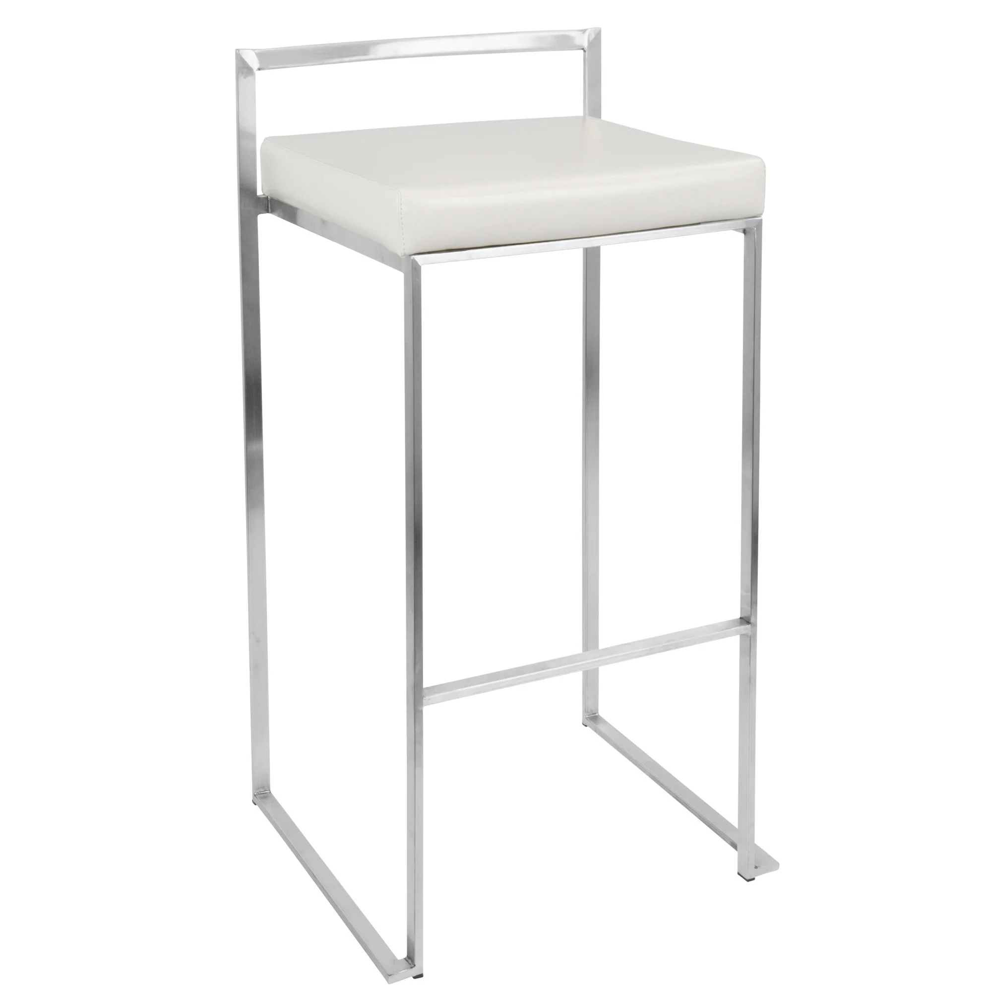 Fuji Stacker 30" Fixed-Height Barstool - Set of 3 By LumiSource - B30-FUJIPU SSBK3 - Image 20