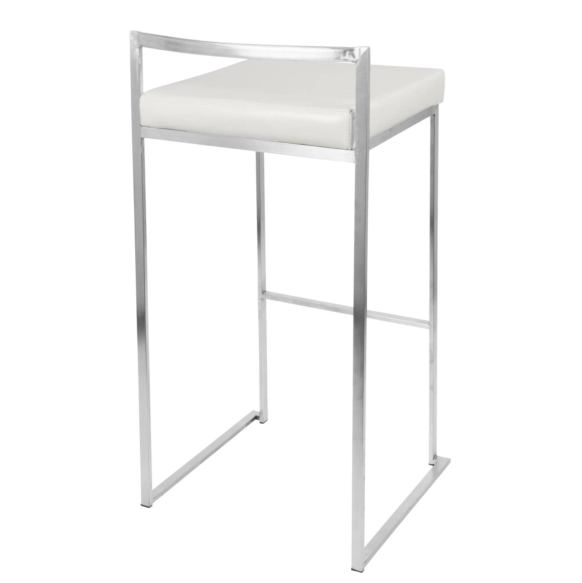 Fuji Stacker 30" Fixed-Height Barstool - Set of 3 By LumiSource - B30-FUJIPU SSBK3 - Image 22