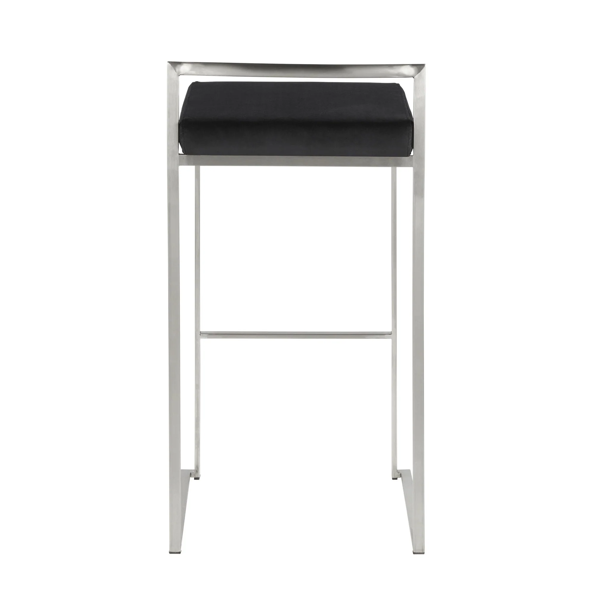Fuji Stacker 30" Fixed-Height Barstool - Set of 3 By LumiSource - B30-FUJIPU SSBK3 - Image 9