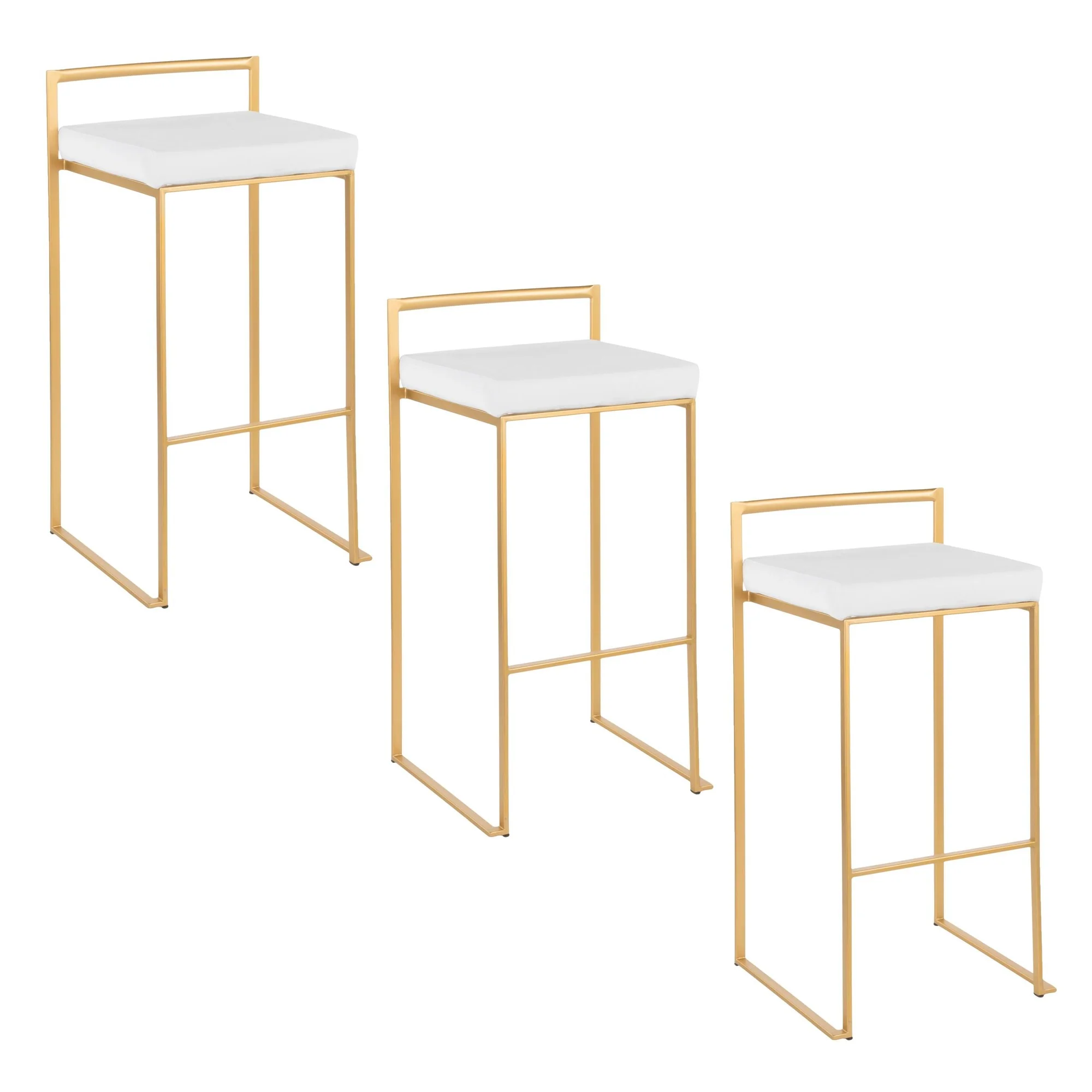 Fuji Stacker 30" Fixed-Height Barstool - Set of 3 By LumiSource - B30-FUJIV AUBK3 - Image 20