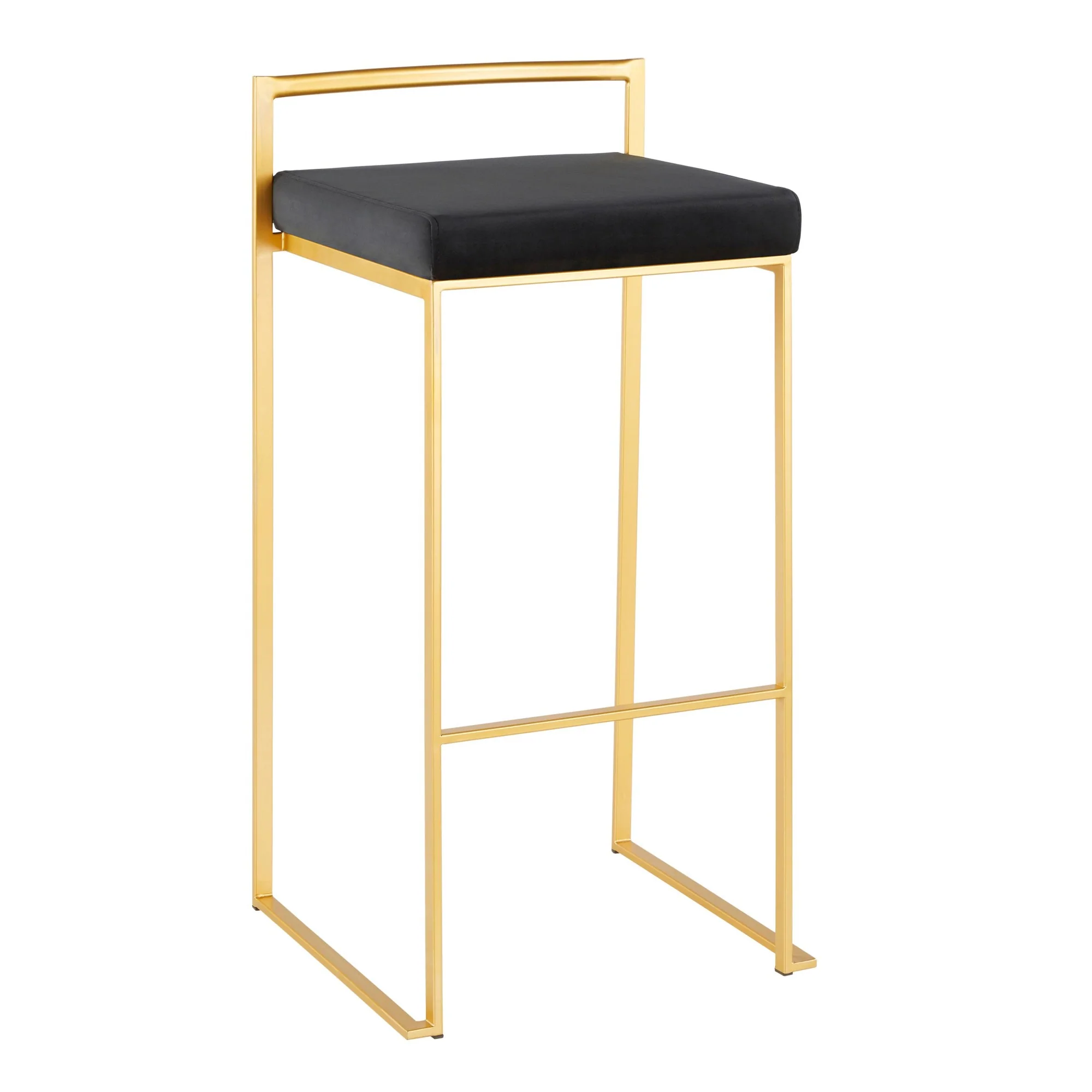 Fuji Stacker 30" Fixed-Height Barstool - Set of 3 By LumiSource - B30-FUJIV AUBK3 - Image 4