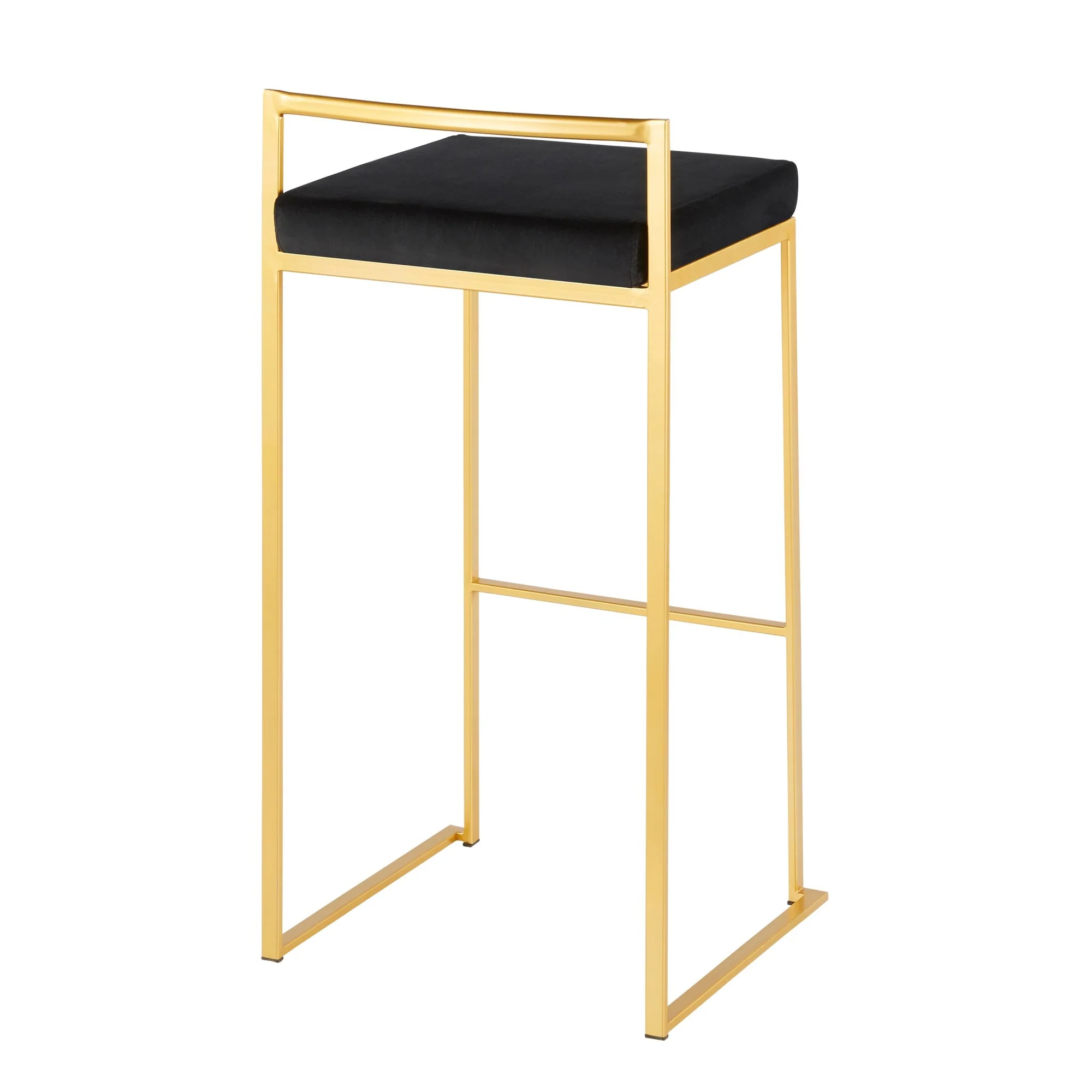 Fuji Stacker 30" Fixed-Height Barstool - Set of 3 By LumiSource - B30-FUJIV AUBK3 - Image 6