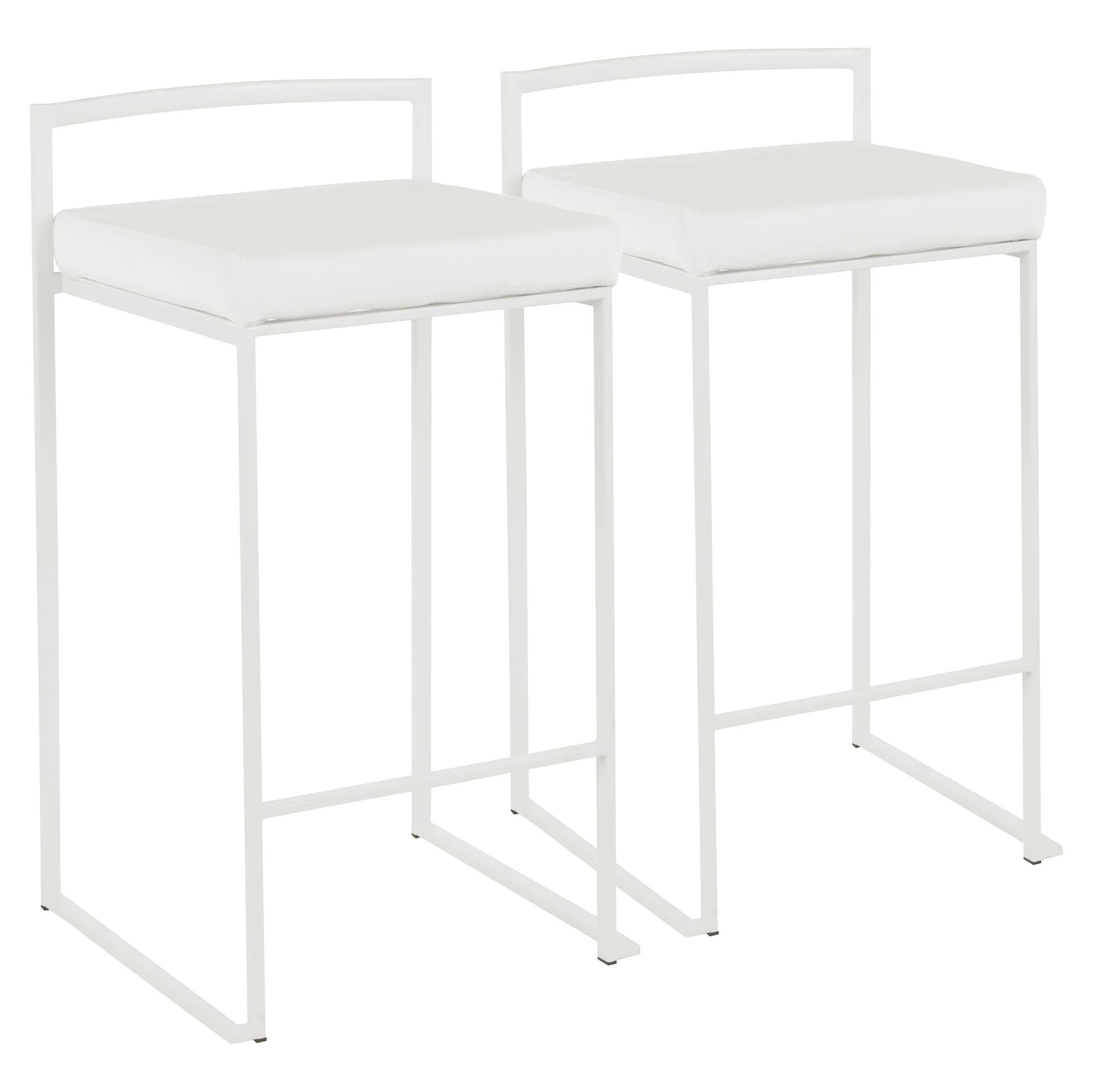 Fuji Stacker Counter Stool - Set of 2 By LumiSource - B26-FUJI W+VW2 - Image 2