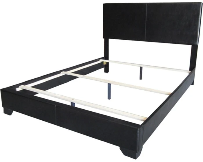Full Black Pu Panel Bed By Homeroots - Image 3