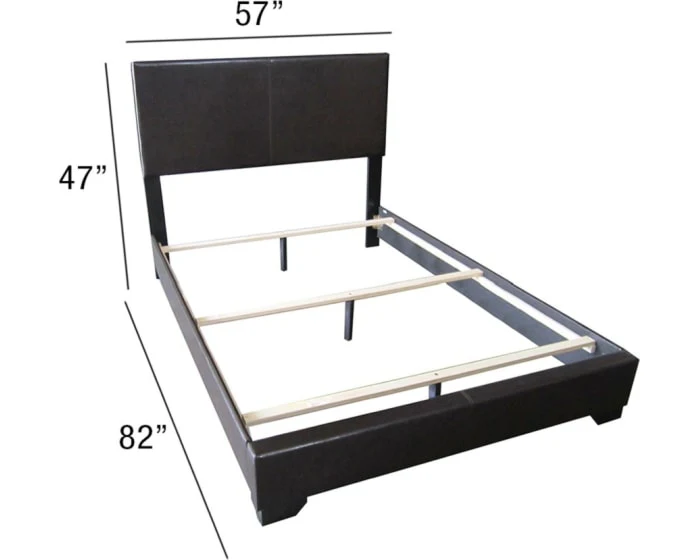 Full Black Pu Panel Bed By Homeroots - Image 4