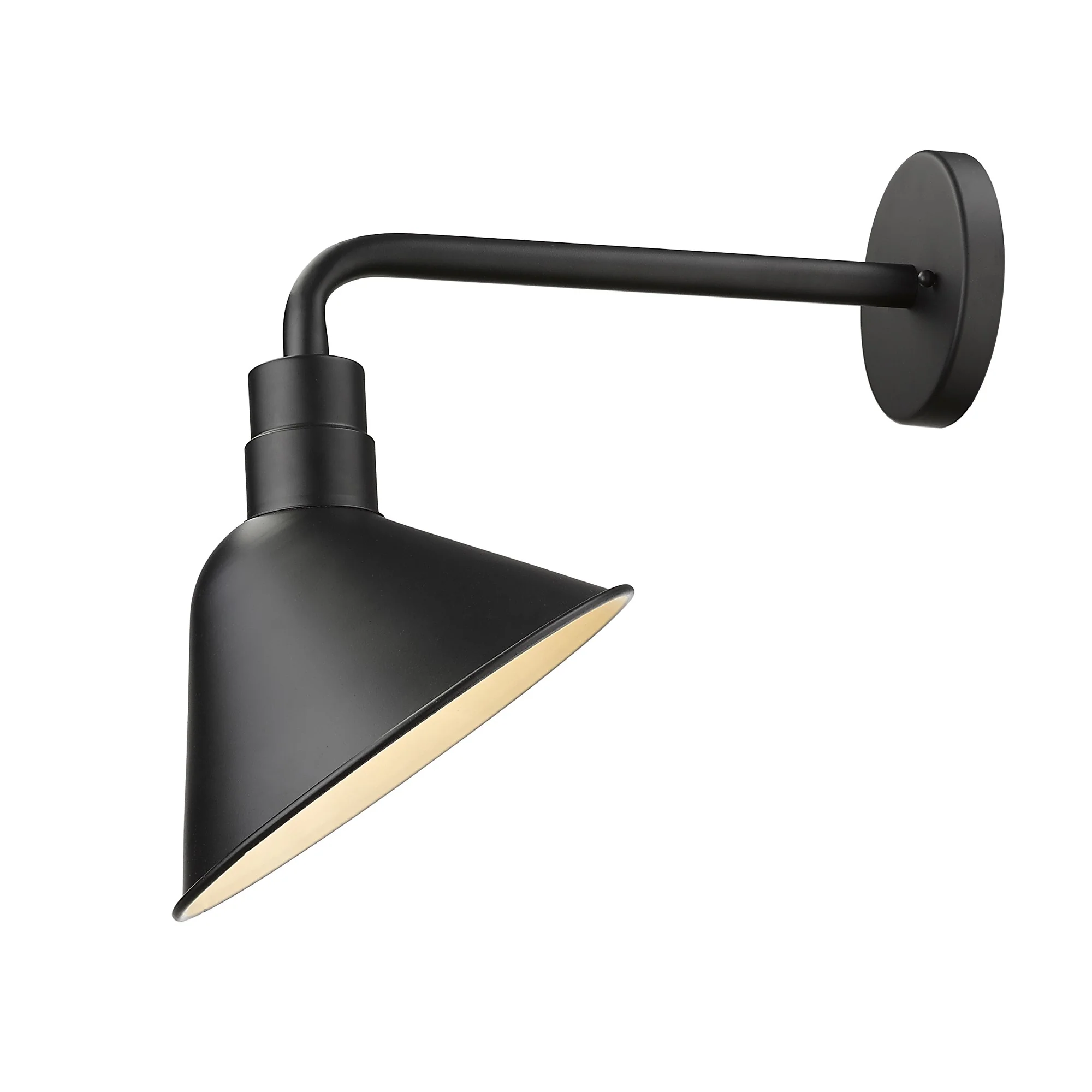 Fuller 1-Light Matte Black Wall Light By Homeroots - Image 3