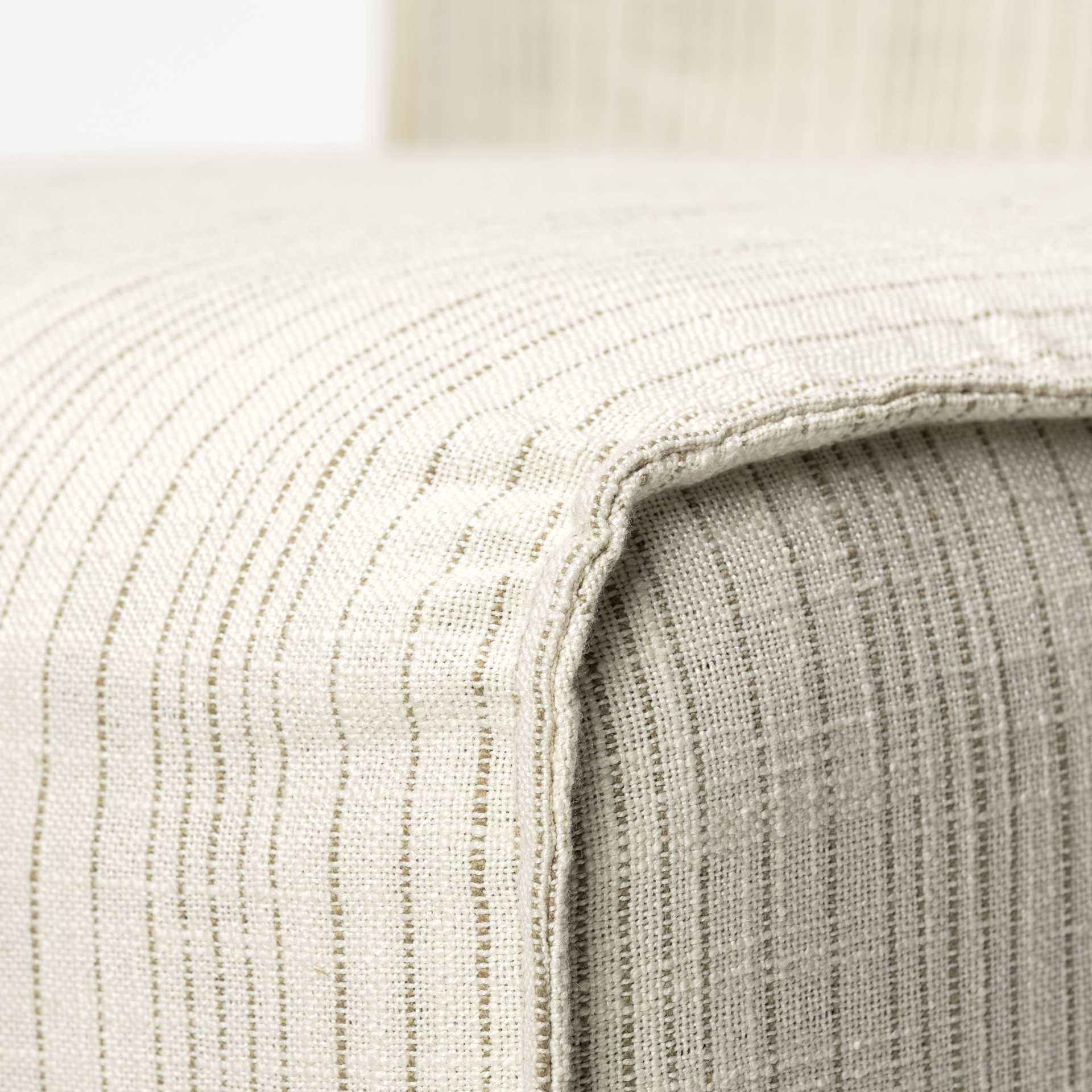 Fully Upholstered Cream Toned Fabric Dining Chair On Casters By Homeroots - Image 7