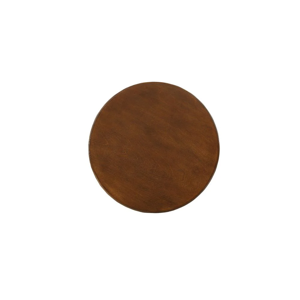 Fun Walnut Wood Pedestal End Table By Homeroots - Image 3