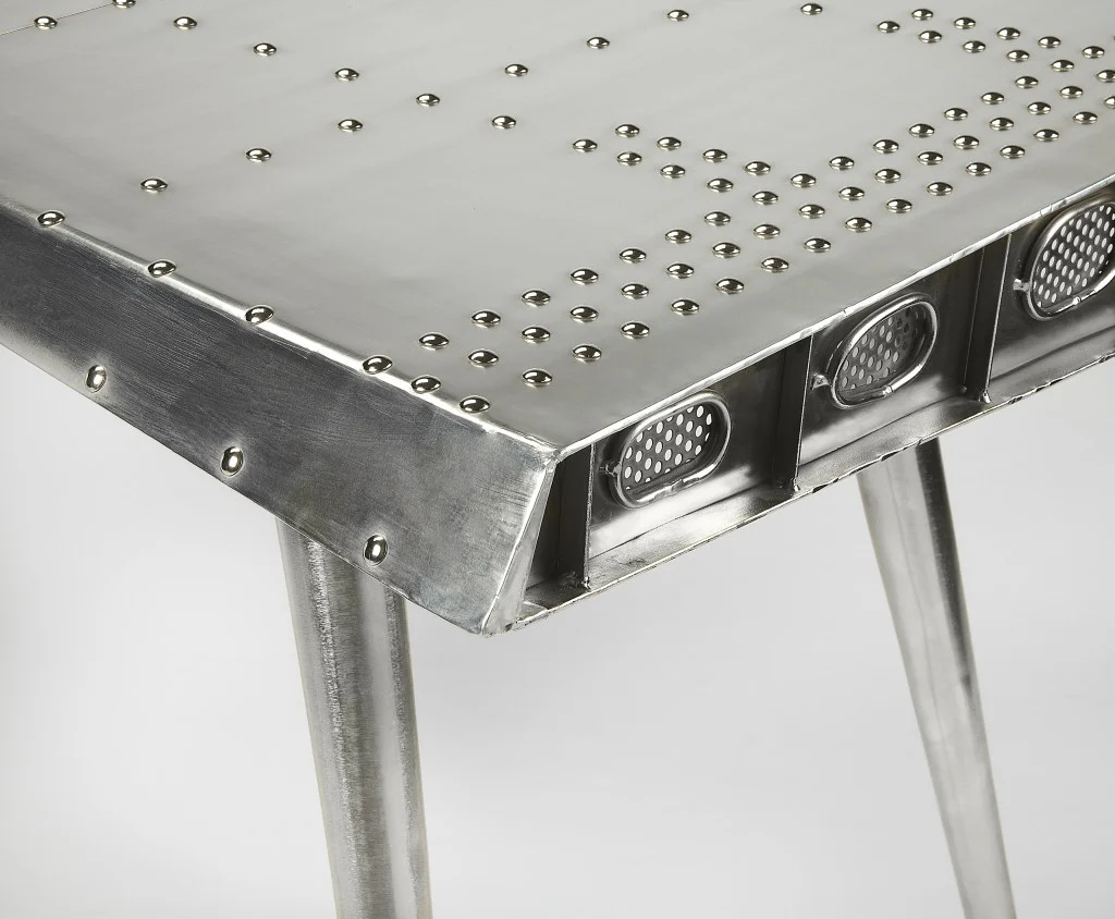Funky Silver Wing Desk By Homeroots - Image 3