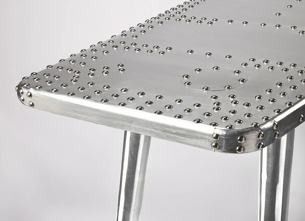 Funky Silver Wing Desk By Homeroots - Image 6