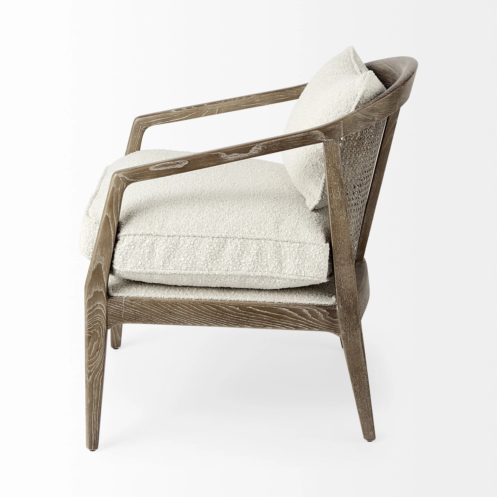 Fusion Light Cane Back Arm Chair By Homeroots - Image 4