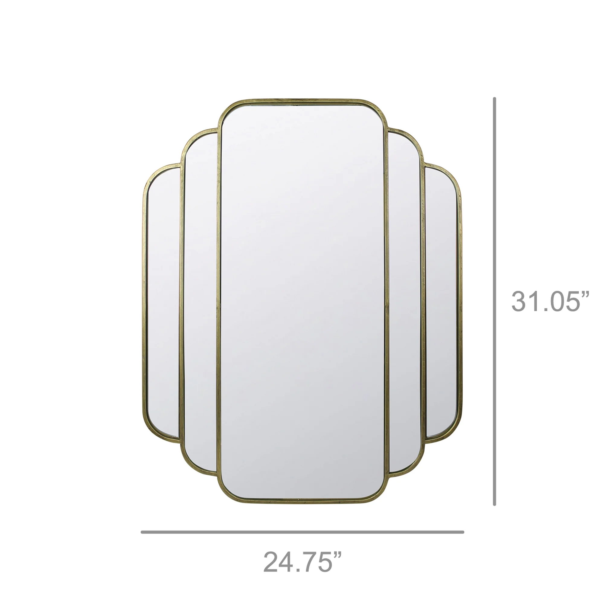 Gadsby Mirror, Brass - Deco By HomArt - Image 2