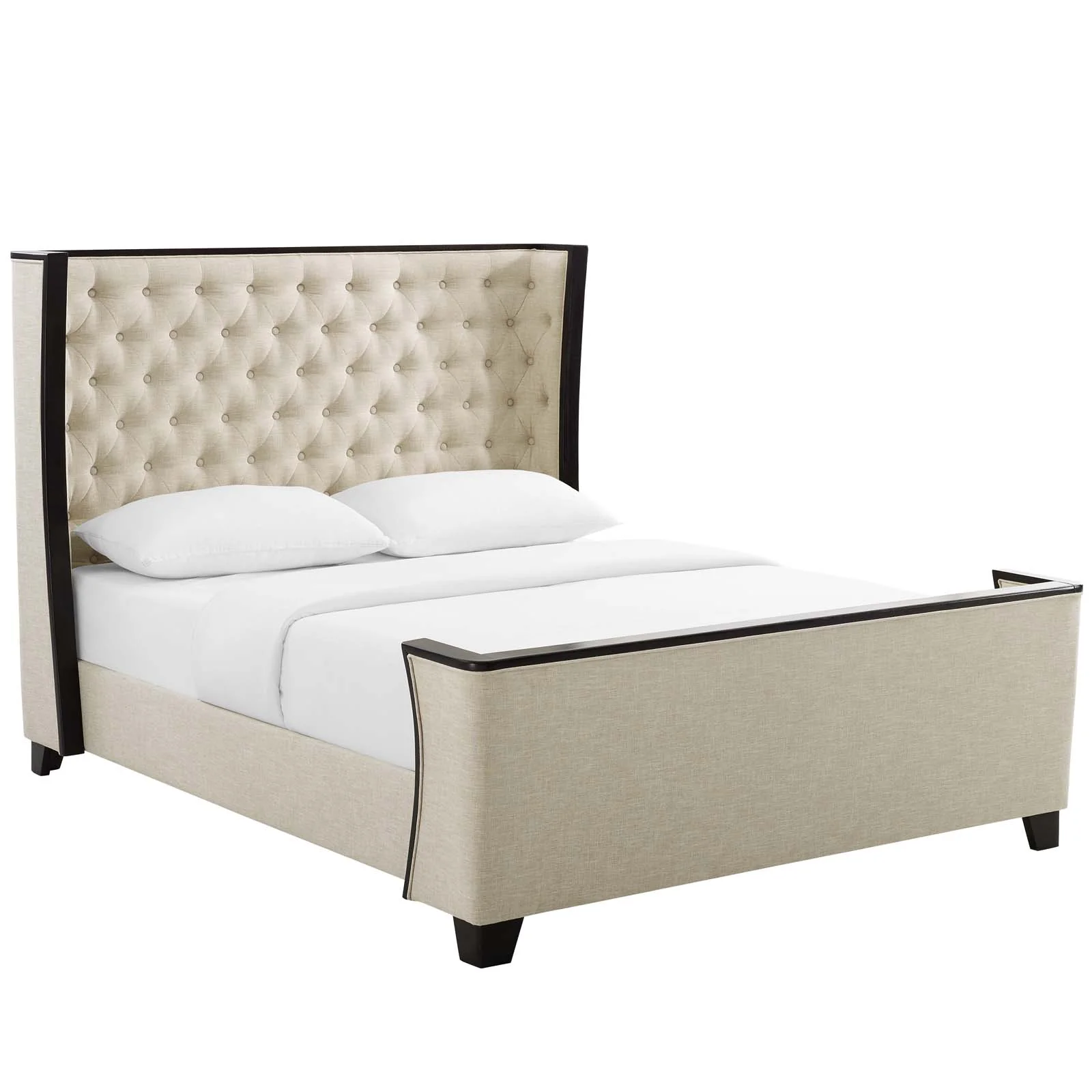 Galia Queen Upholstered Linen Fabric Platform Bed By Modway - MOD-6052 - Image 2