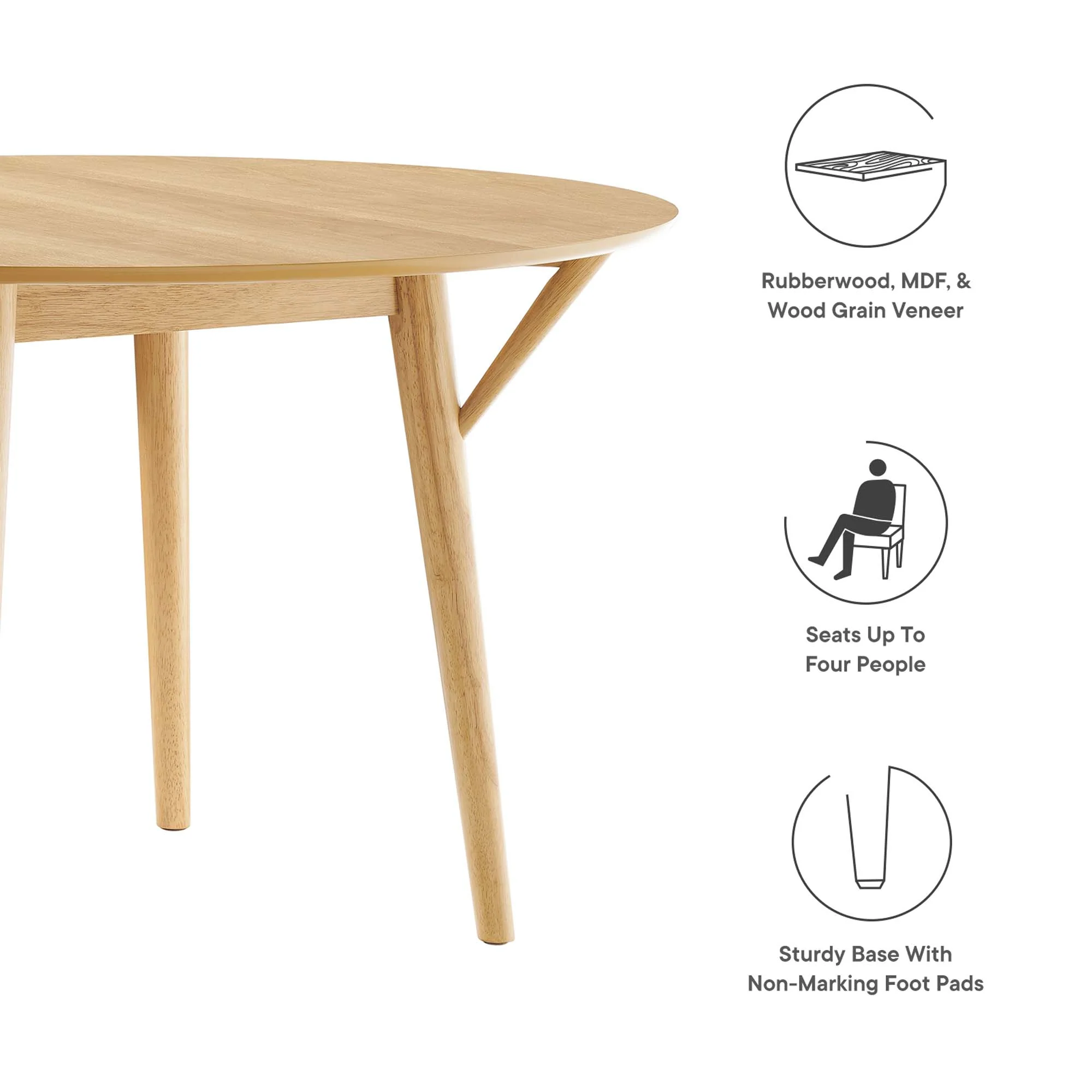 Gallant 47" Round Dining Table by Modway - Image 4