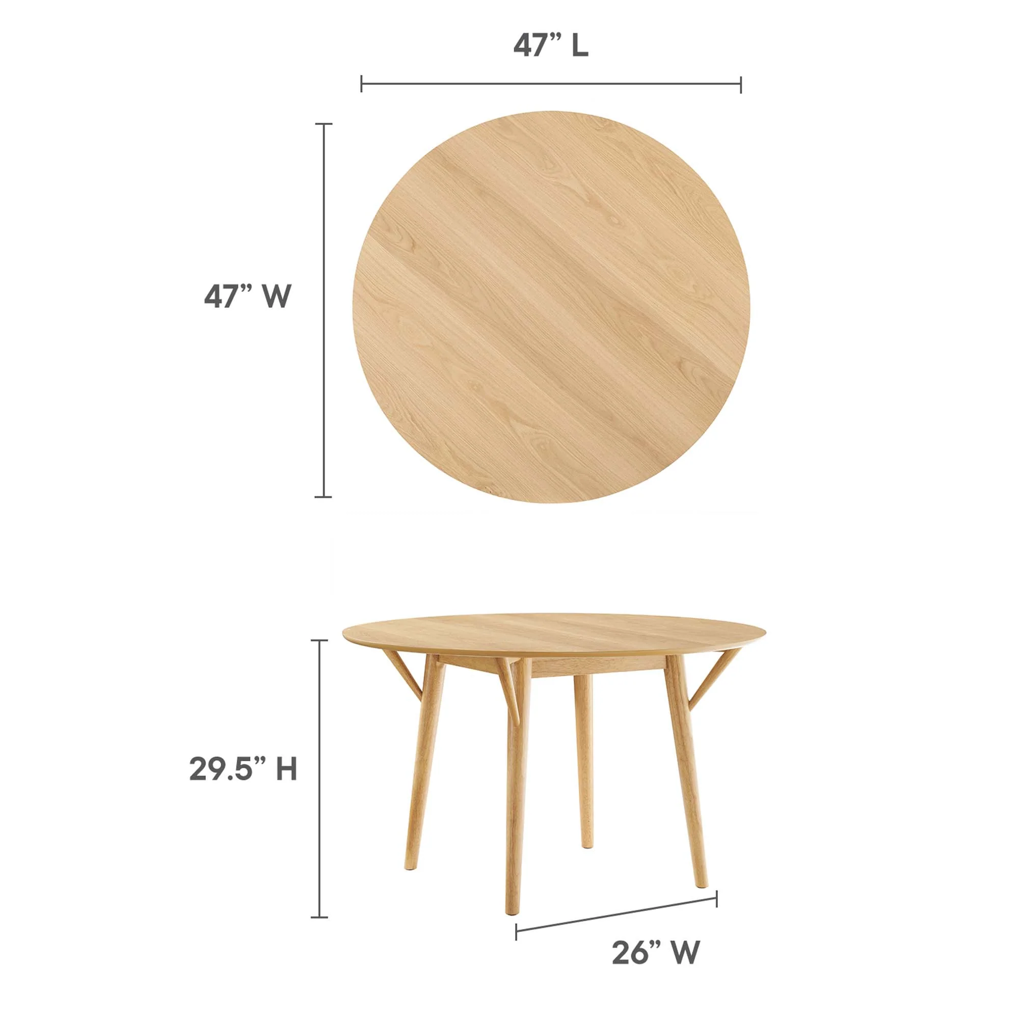 Gallant 47" Round Dining Table by Modway - Image 5