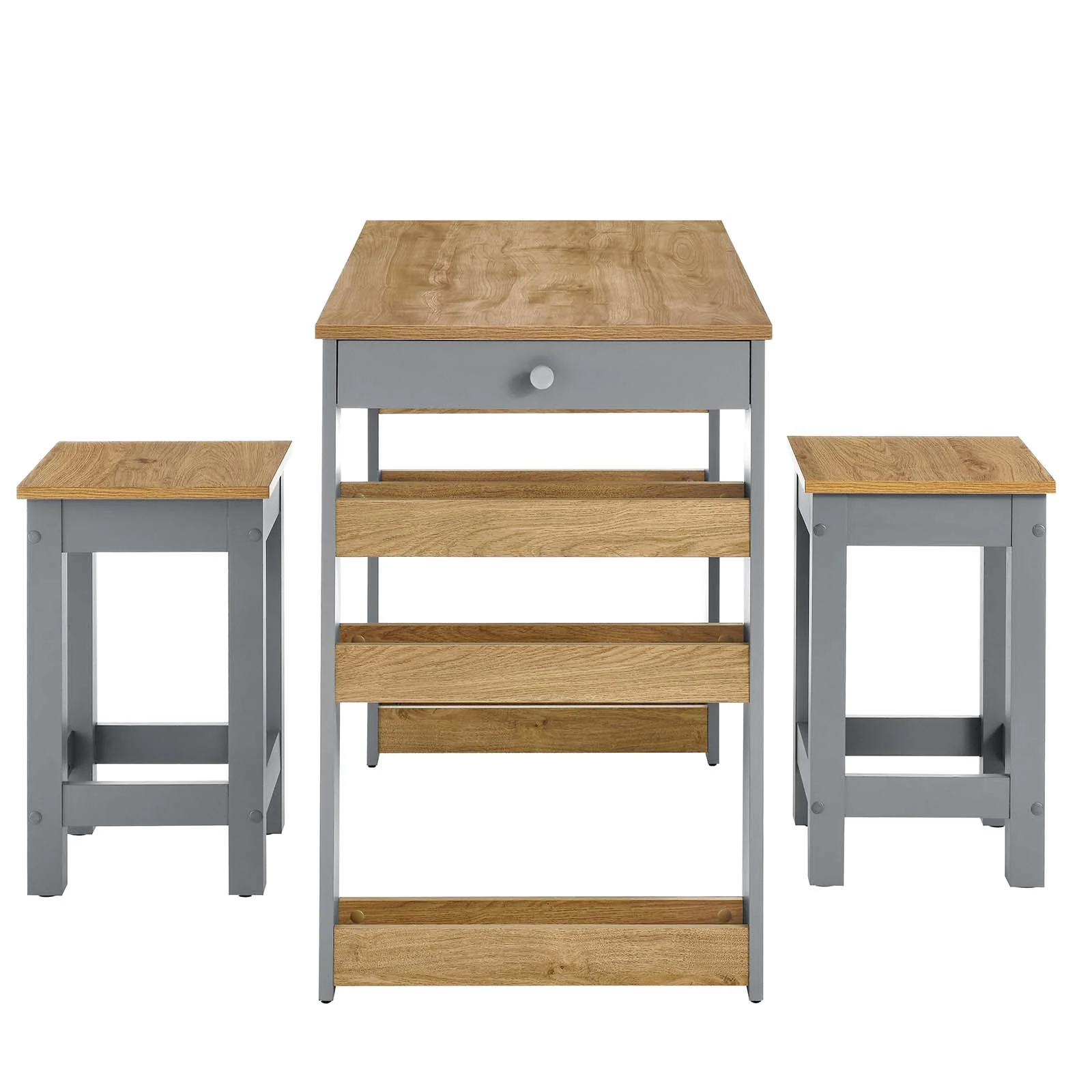 Galley 3-Piece Kitchen Island and Stool Set By Modway - EEI-6730 - Image 5