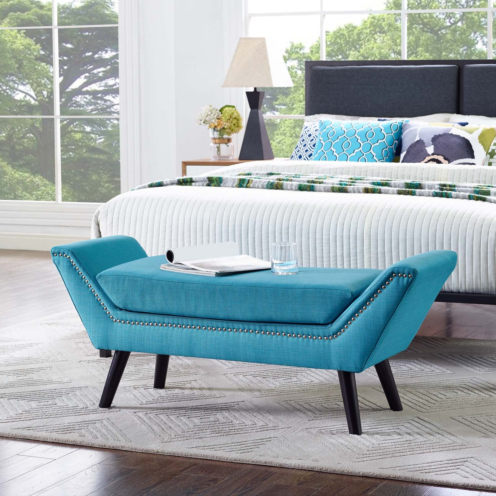 Gambol Upholstered Fabric Bench By Modway - EEI-2575 - Image 6
