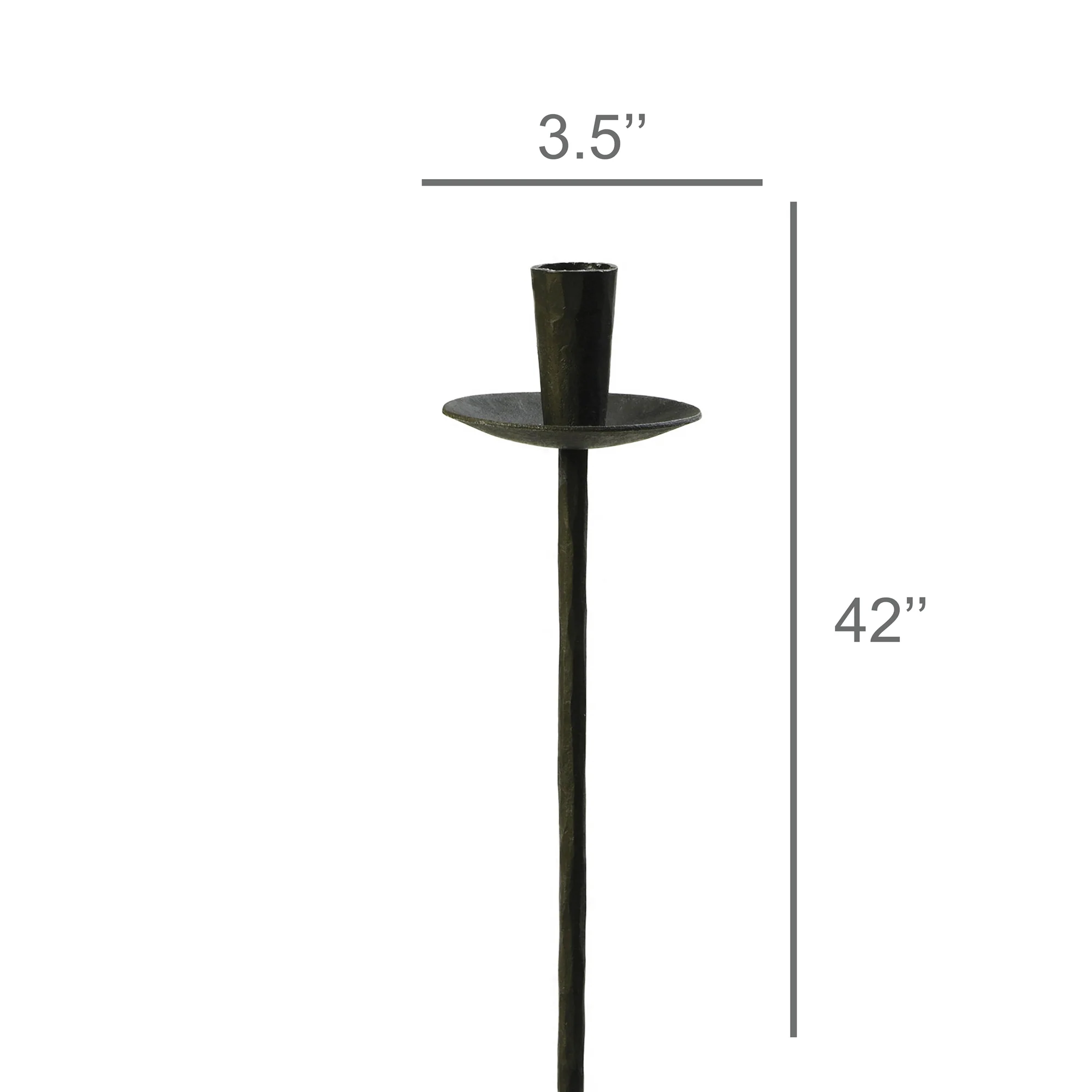 Garden Stake Taper Holder, Iron - Black Set Of 2 By HomArt - Image 4