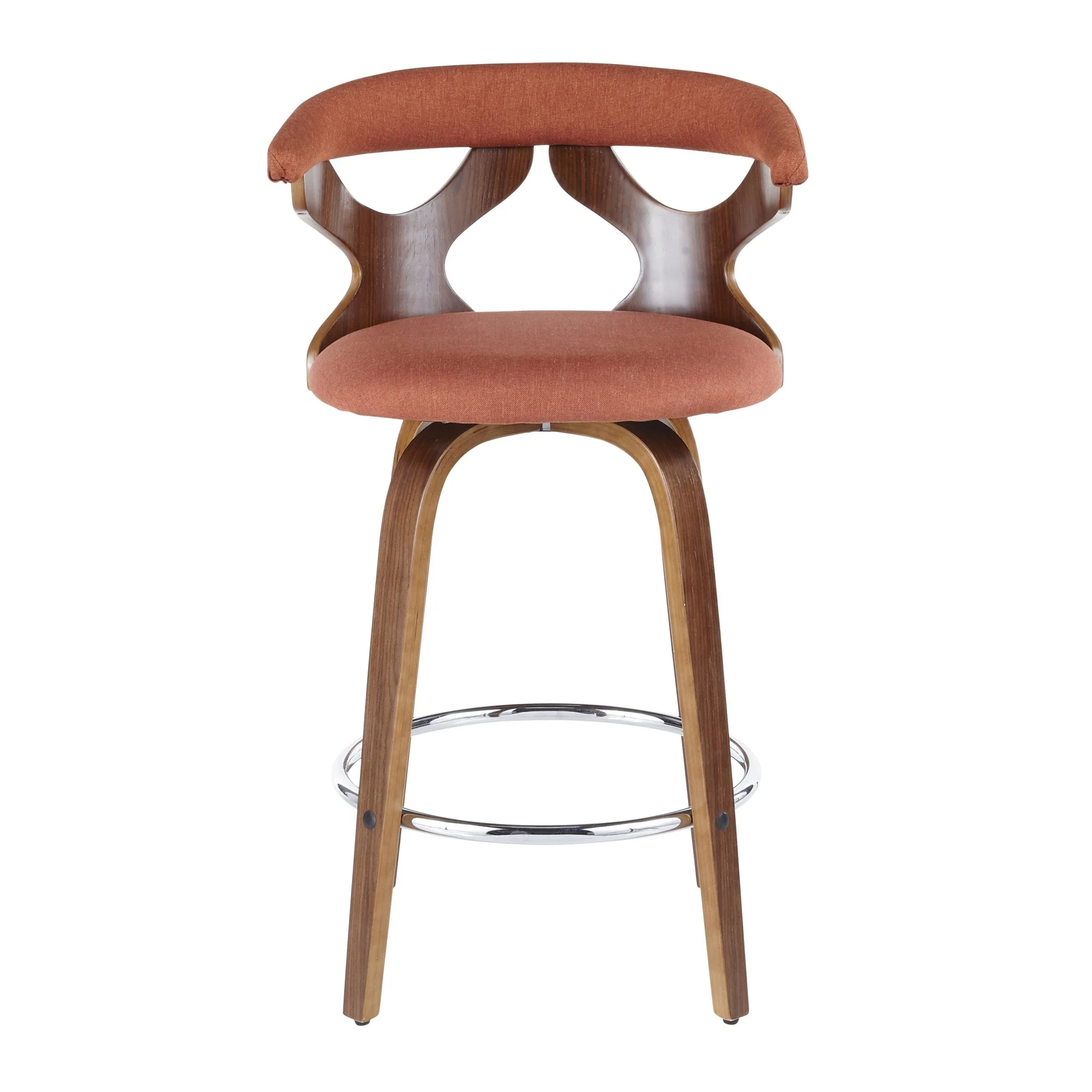 Gardenia 26" Fixed Height Counter Stool - Set of 2 Orange By LumiSource - Image 3
