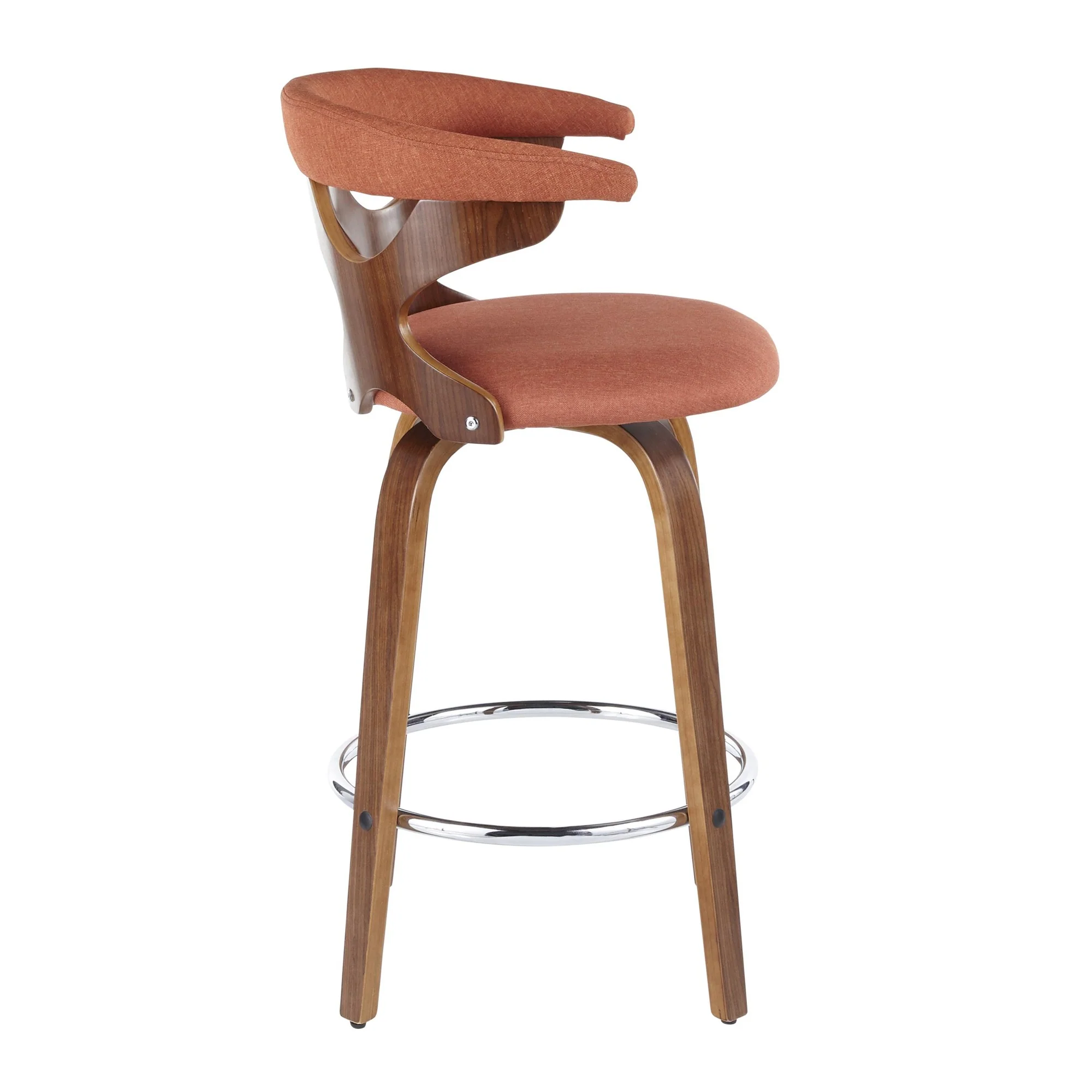 Gardenia 26" Fixed Height Counter Stool - Set of 2 Orange By LumiSource - Image 8