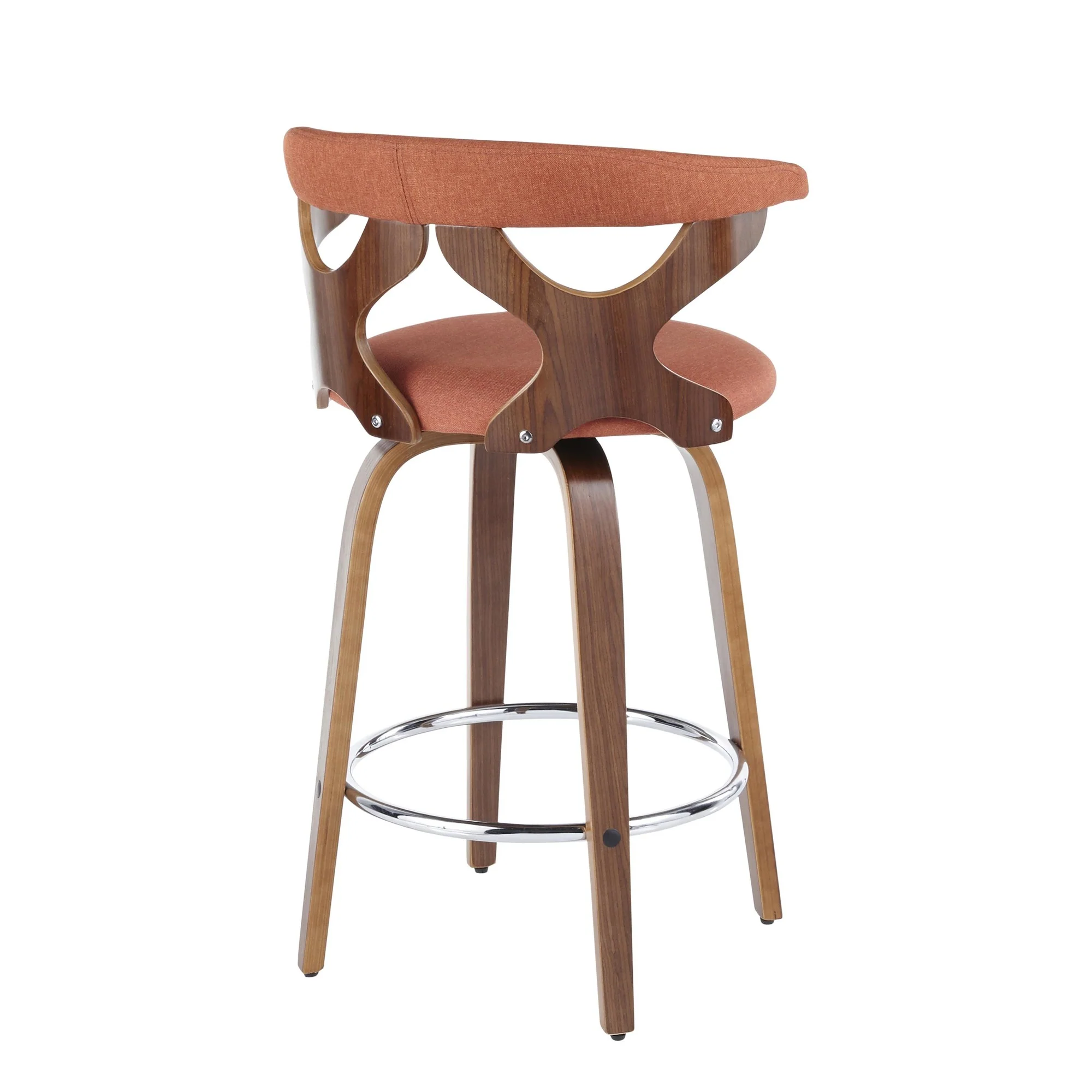 Gardenia 26" Fixed Height Counter Stool - Set of 2 Orange By LumiSource - Image 9