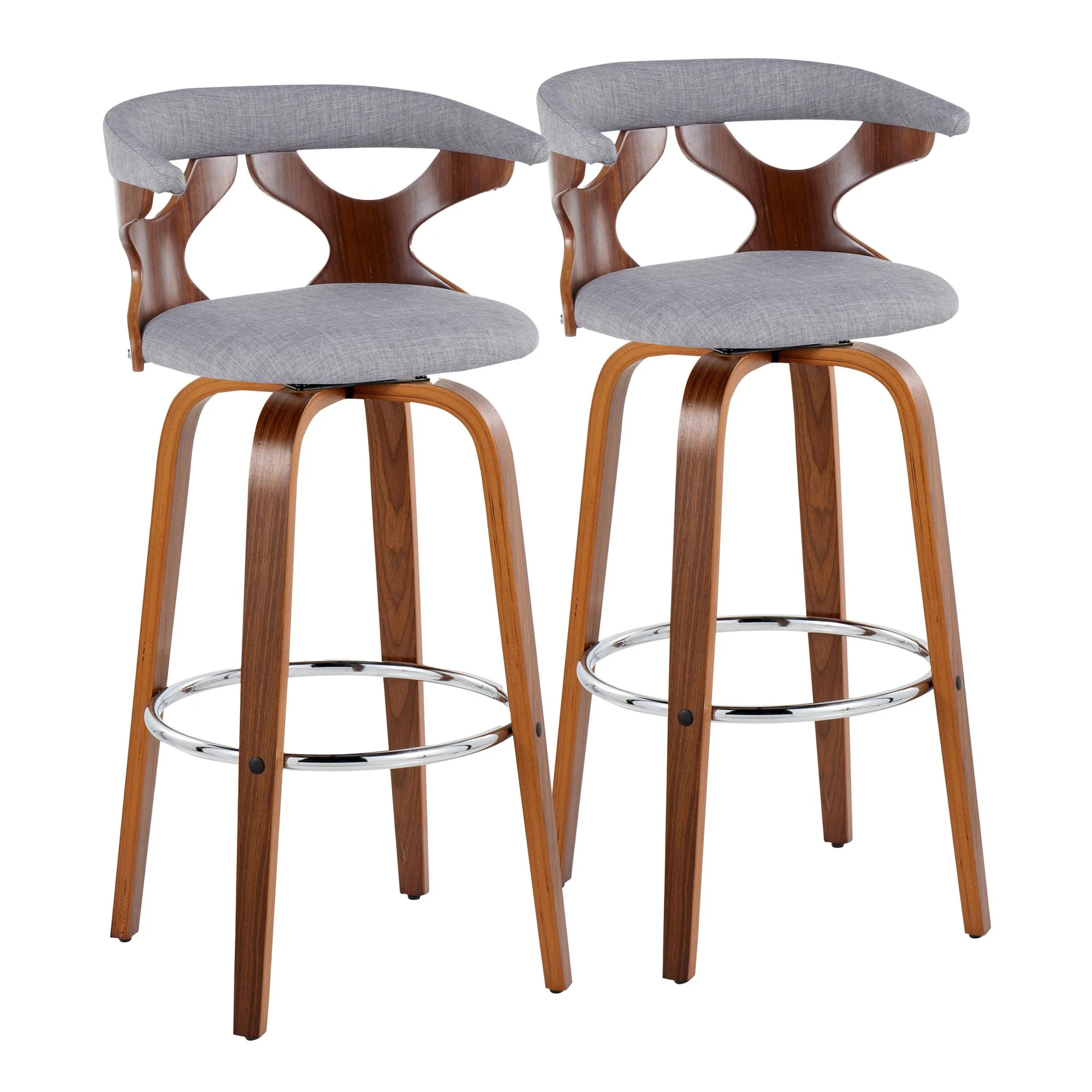 Gardenia 30" Fixed-Height Barstool - Set of 2 By LumiSource - B30-GARDFB-GRTZR2 WLWLCHAR2 - Image 15