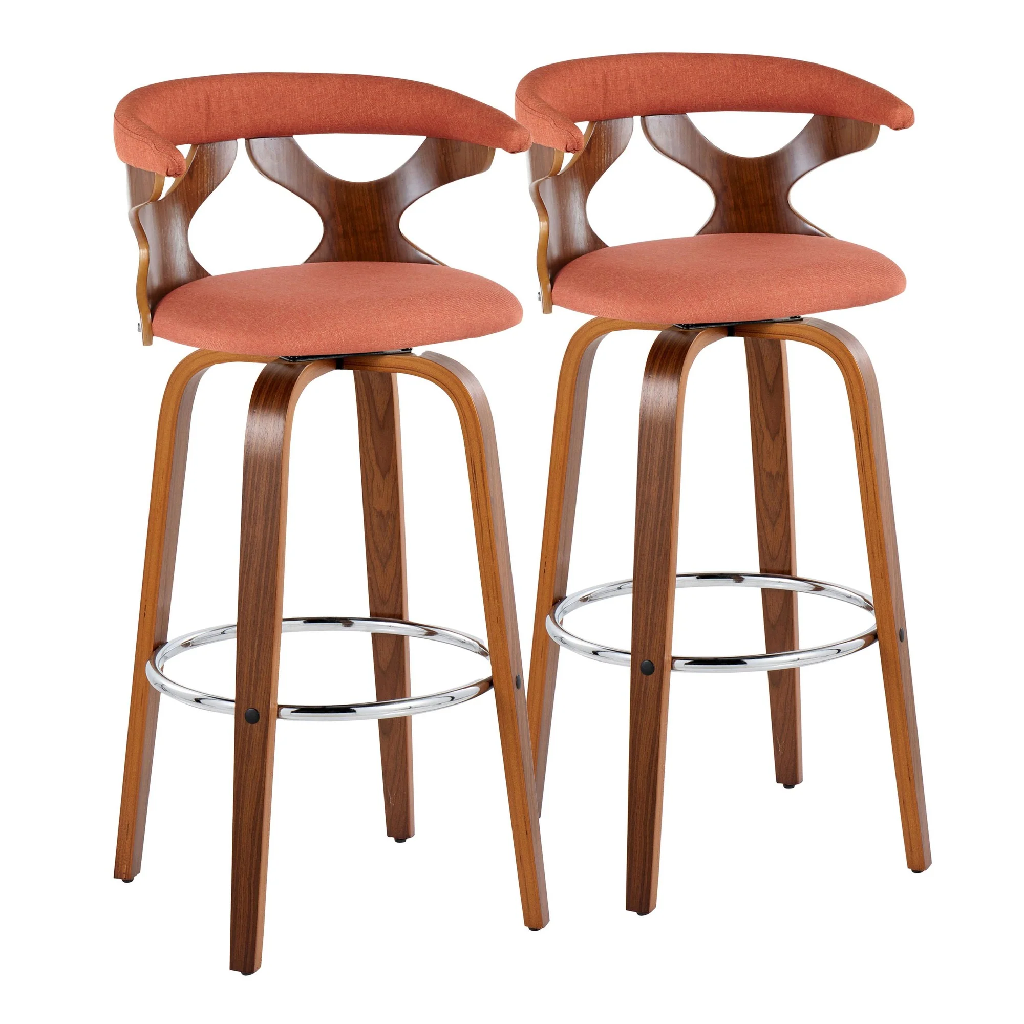 Gardenia 30" Fixed-Height Barstool - Set of 2 By LumiSource - B30-GARDFB-GRTZR2 WLWLCHAR2 - Image 25