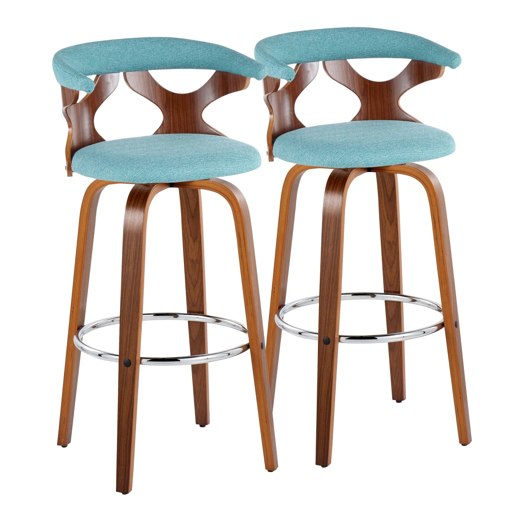 Gardenia 30" Fixed-Height Barstool - Set of 2 By LumiSource - B30-GARDFB-GRTZR2 WLWLCHAR2 - Image 35