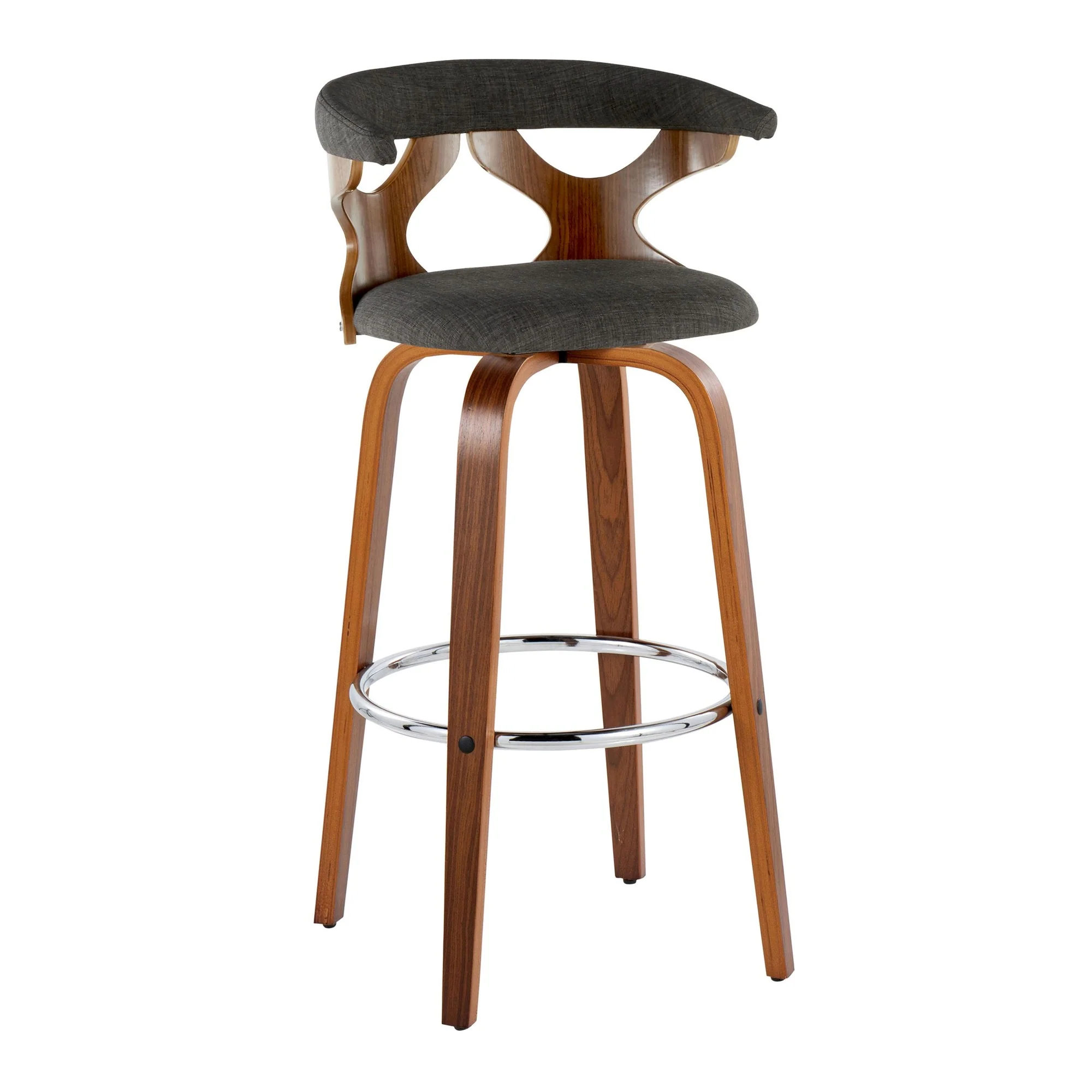 Gardenia 30" Fixed-Height Barstool - Set of 2 By LumiSource - B30-GARDFB-GRTZR2 WLWLCHAR2 - Image 6