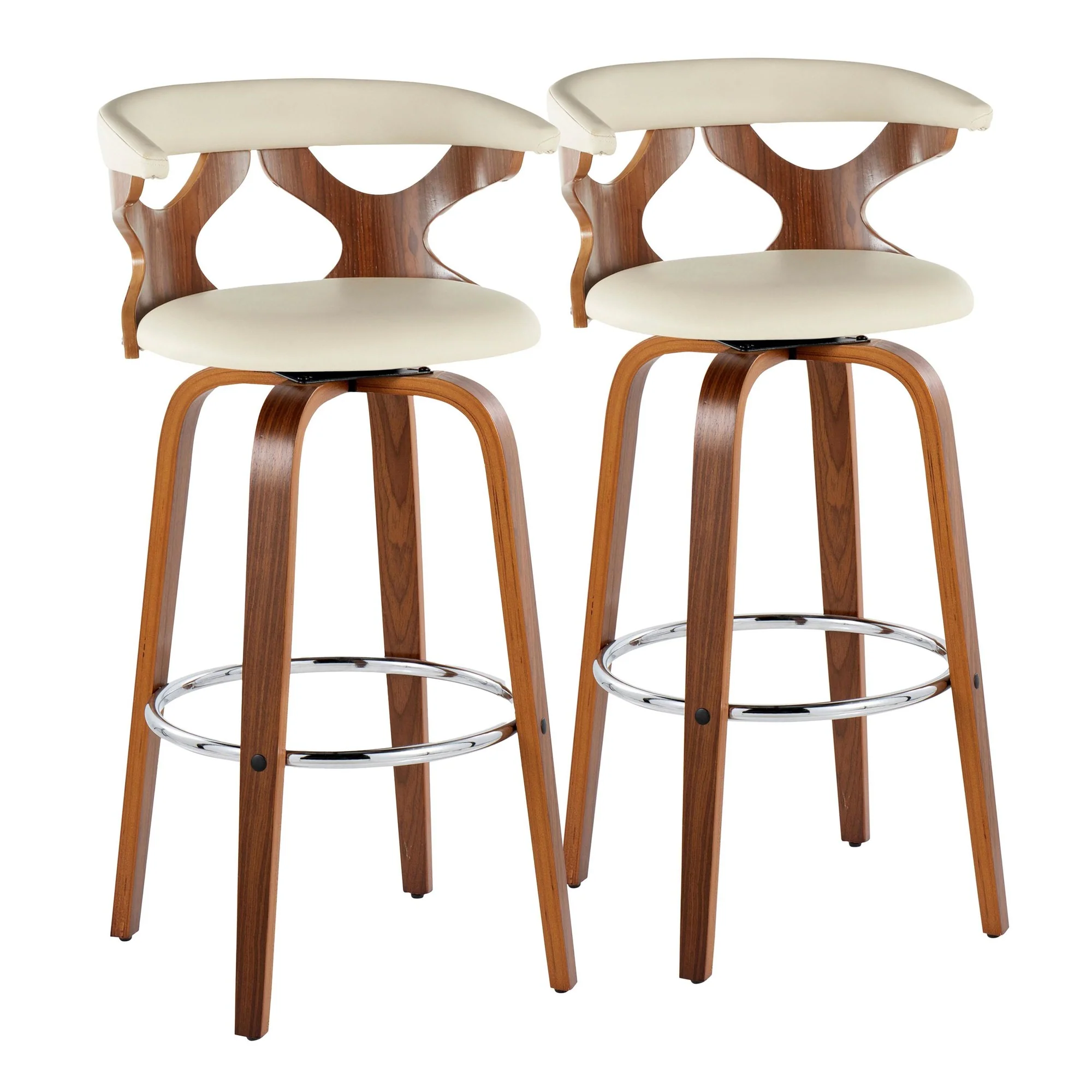 Gardenia 30" Fixed-Height Barstool - Set of 2 By LumiSource - B30-GARDPU-GRTZR2 WLWLCR2 - Image 5