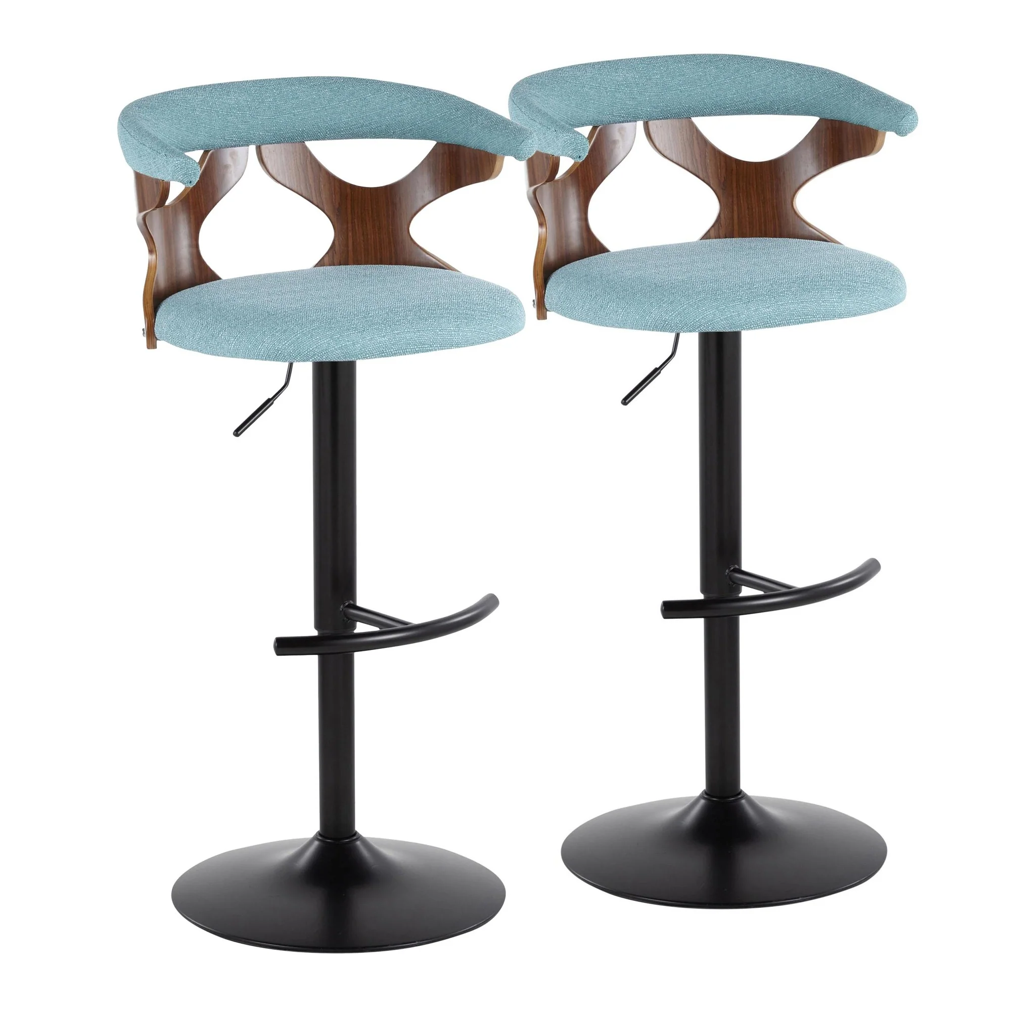 Gardenia Adjustable Barstool - Set of 2 By LumiSource - BS-GARDFB-RT2 BKWLCHAR2 - Image 33