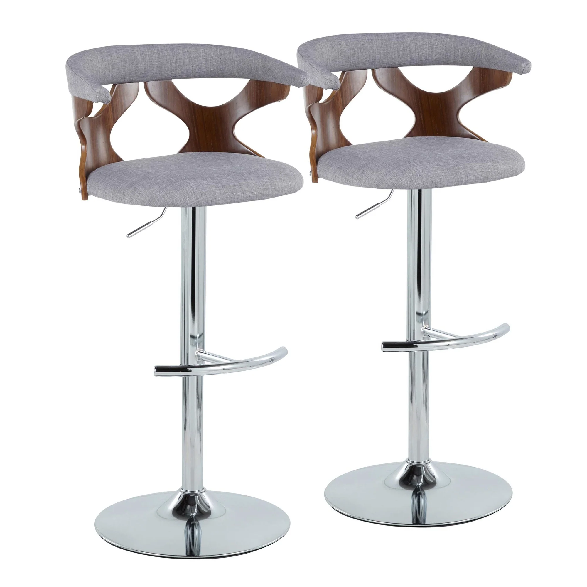 Gardenia Adjustable Barstool - Set of 2 By LumiSource - BS-GARDFB-RT2 CHRWLCHAR2 - Image 15