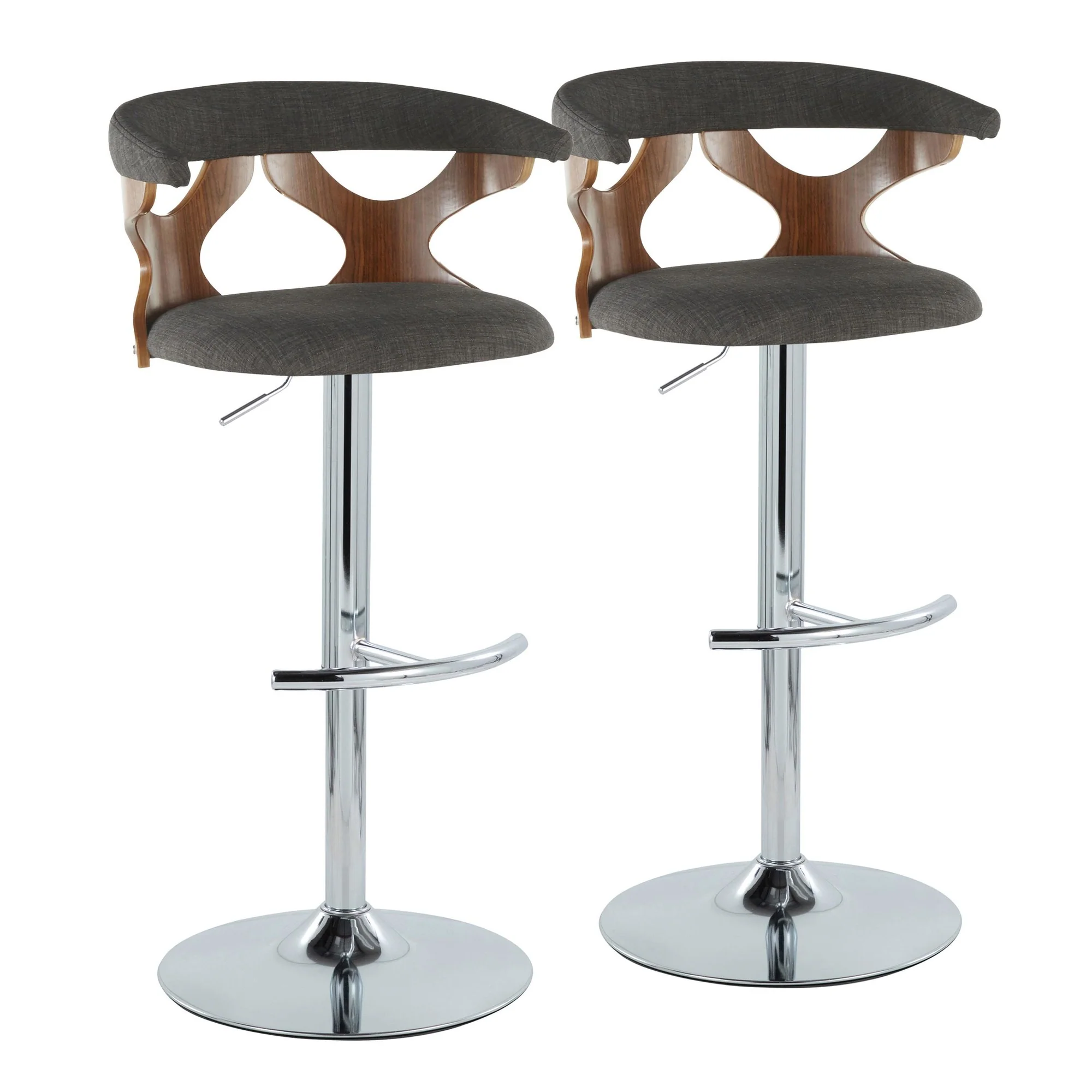 Gardenia Adjustable Barstool - Set of 2 By LumiSource - BS-GARDFB-RT2 CHRWLCHAR2 - Image 5