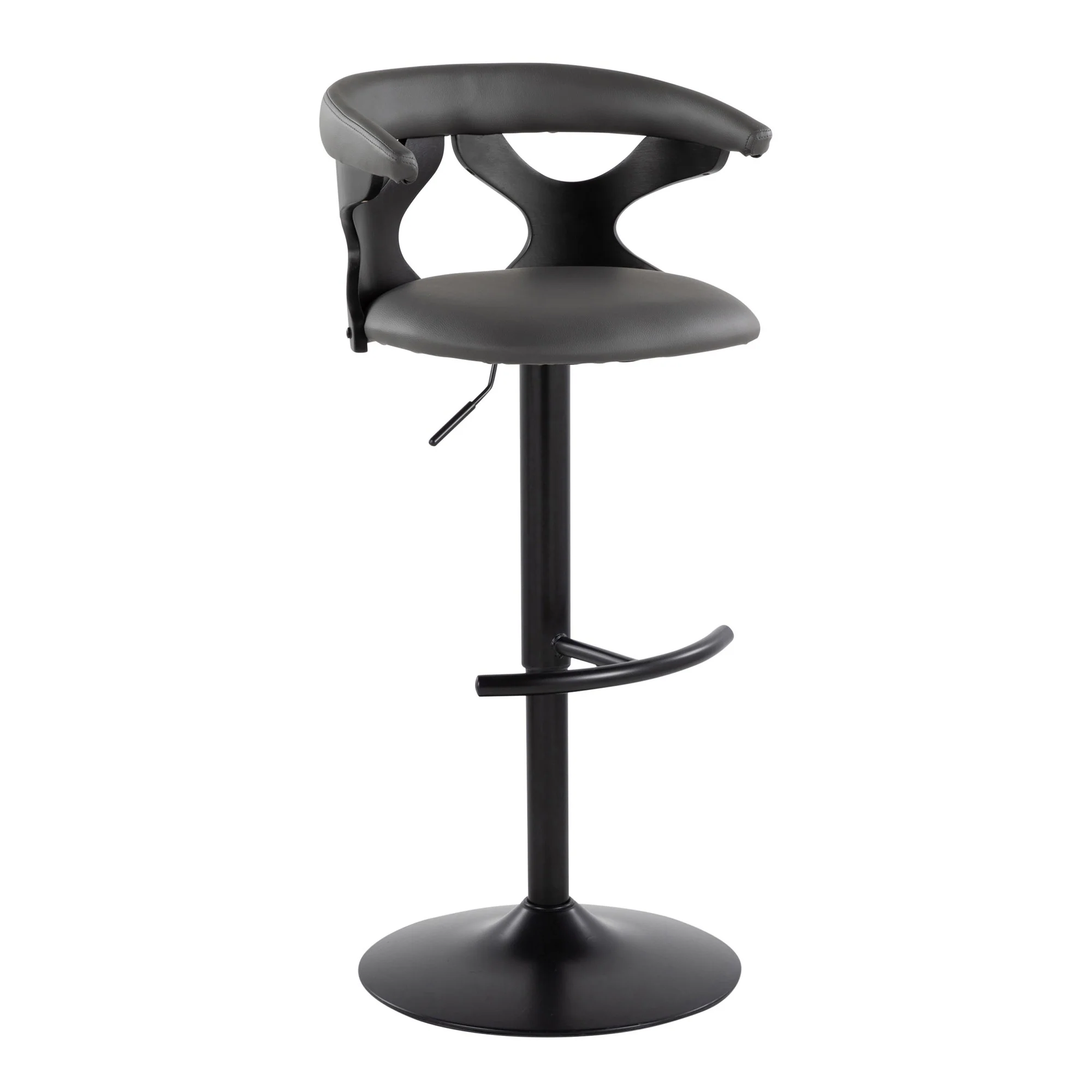 Gardenia Adjustable Barstool - Set of 2 By LumiSource - BS-GARDPU-RT2 BKBKGY2 - Image 6