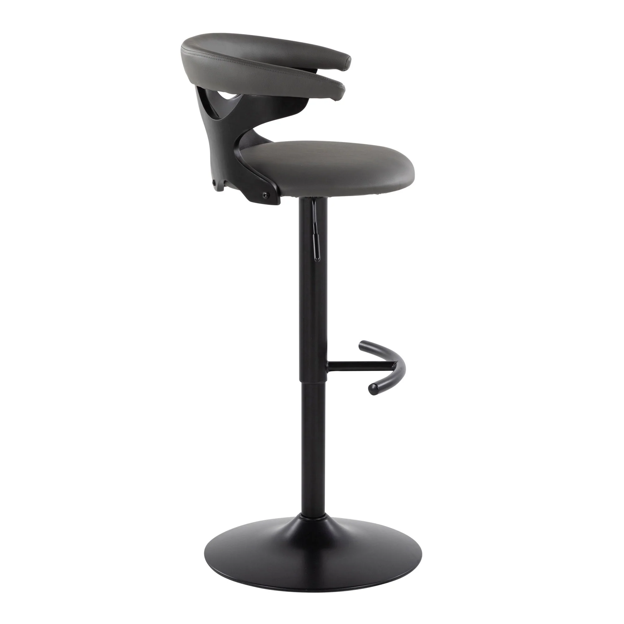 Gardenia Adjustable Barstool - Set of 2 By LumiSource - BS-GARDPU-RT2 BKBKGY2 - Image 7
