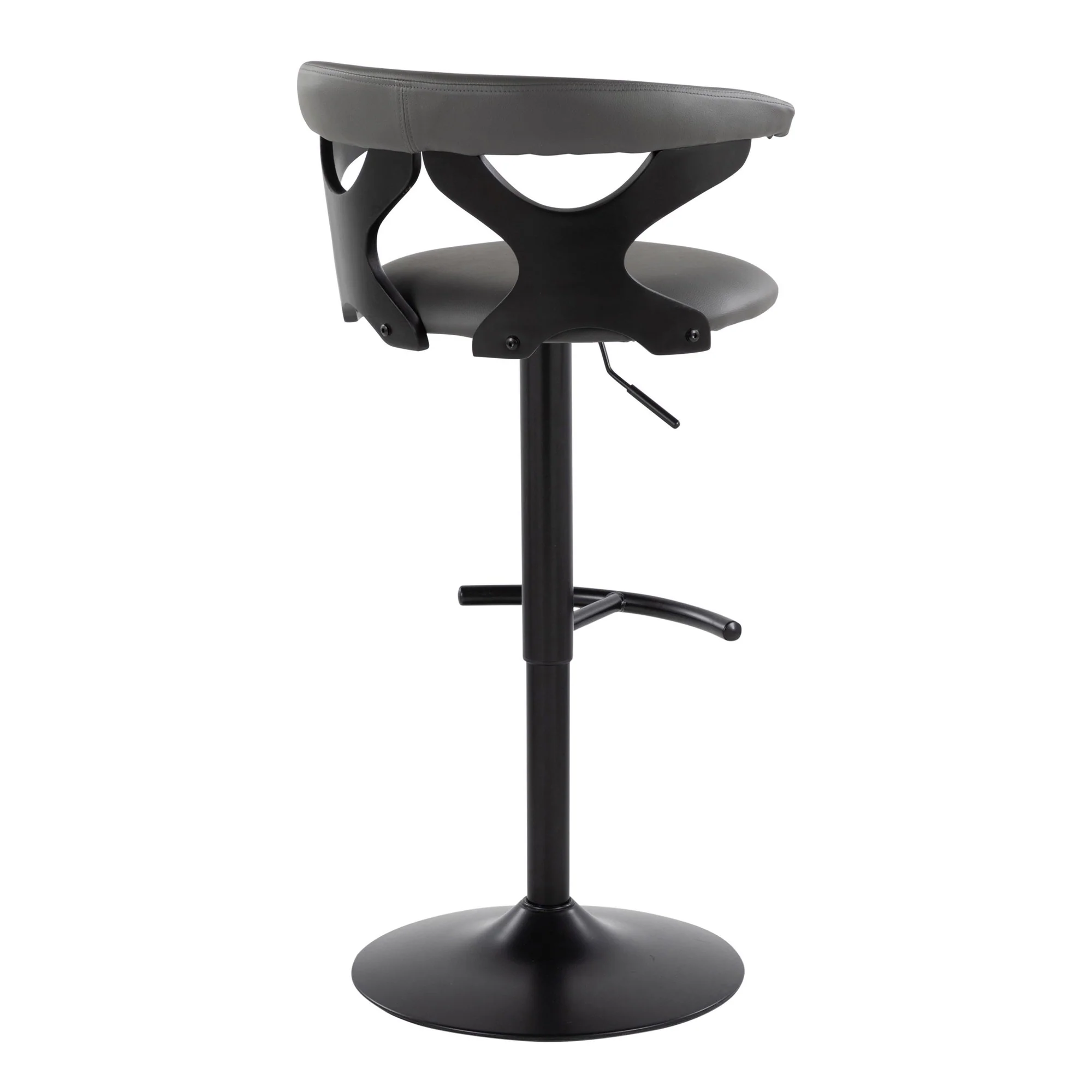 Gardenia Adjustable Barstool - Set of 2 By LumiSource - BS-GARDPU-RT2 BKBKGY2 - Image 8