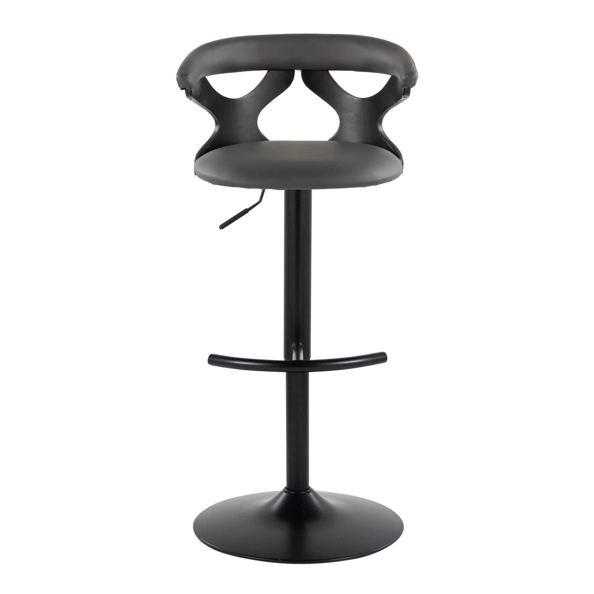Gardenia Adjustable Barstool - Set of 2 By LumiSource - BS-GARDPU-RT2 BKBKGY2 - Image 9