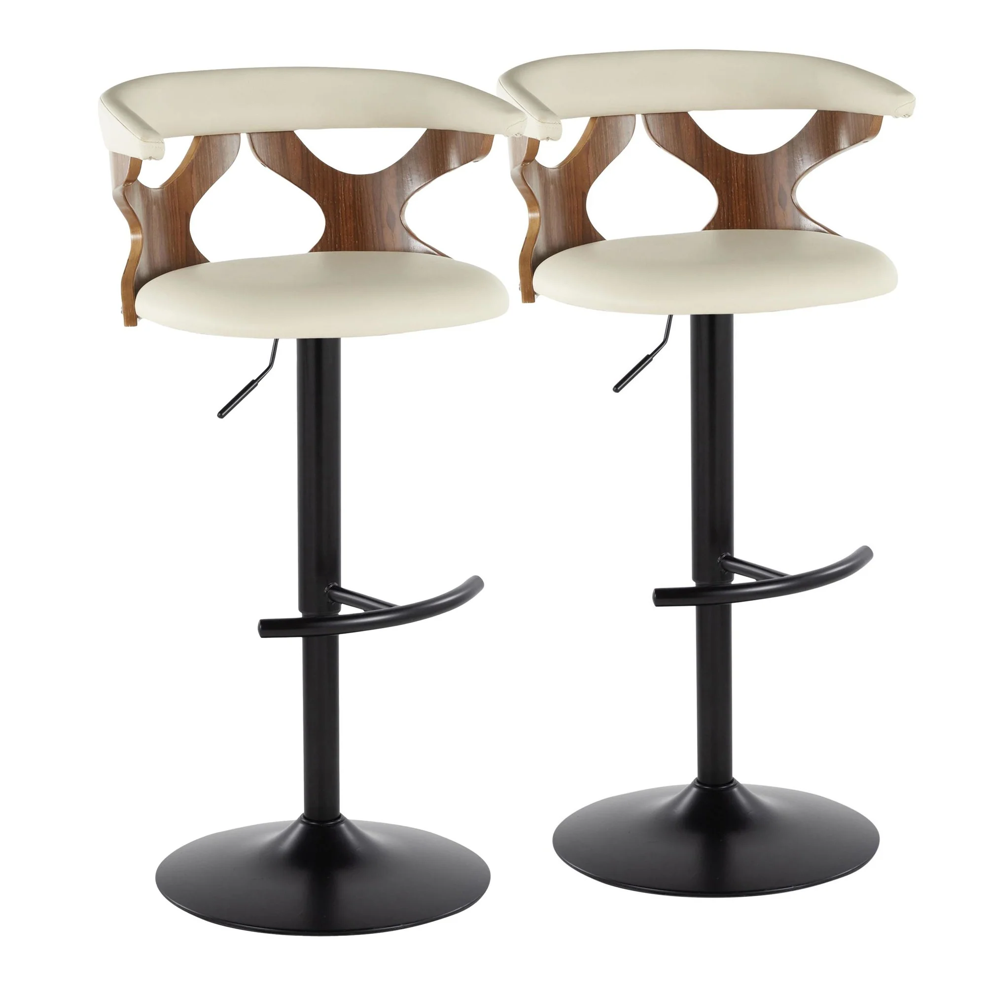 Gardenia Adjustable Barstool - Set of 2 By LumiSource - BS-GARDPU-RT2 BKNACR2 - Image 15