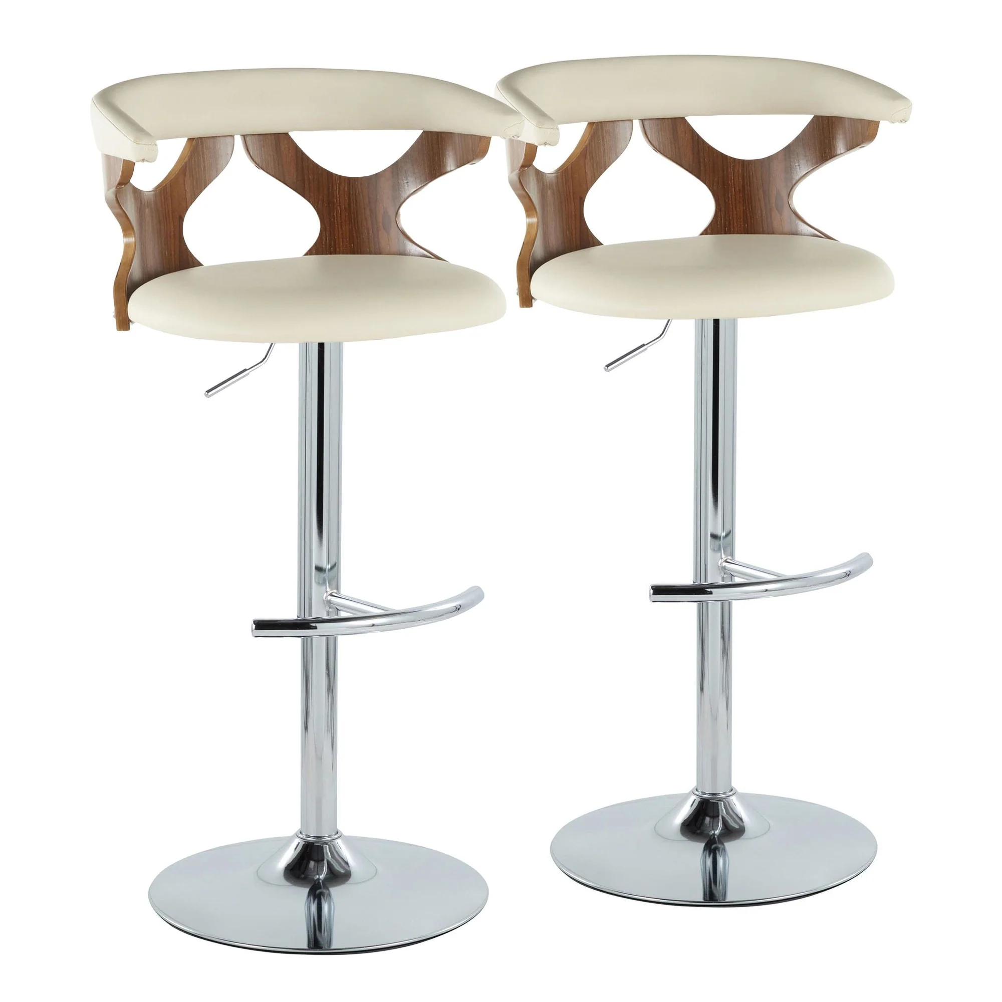 Gardenia Adjustable Barstool - Set of 2 By LumiSource - BS-GARDPU-RT2 CHRNACR2 - Image 15