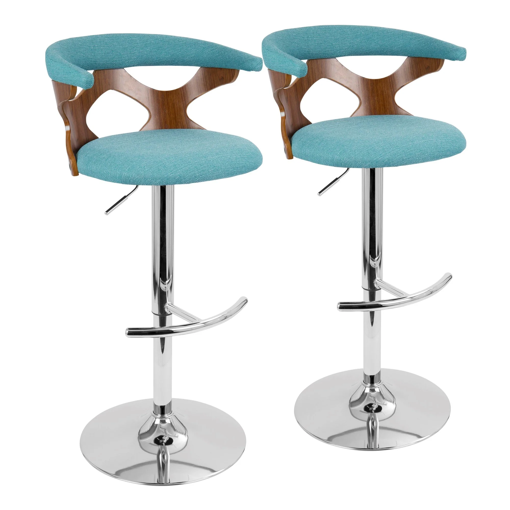 Gardenia Adjustable Barstool - Set of 2 Orange By LumiSource - Image 11