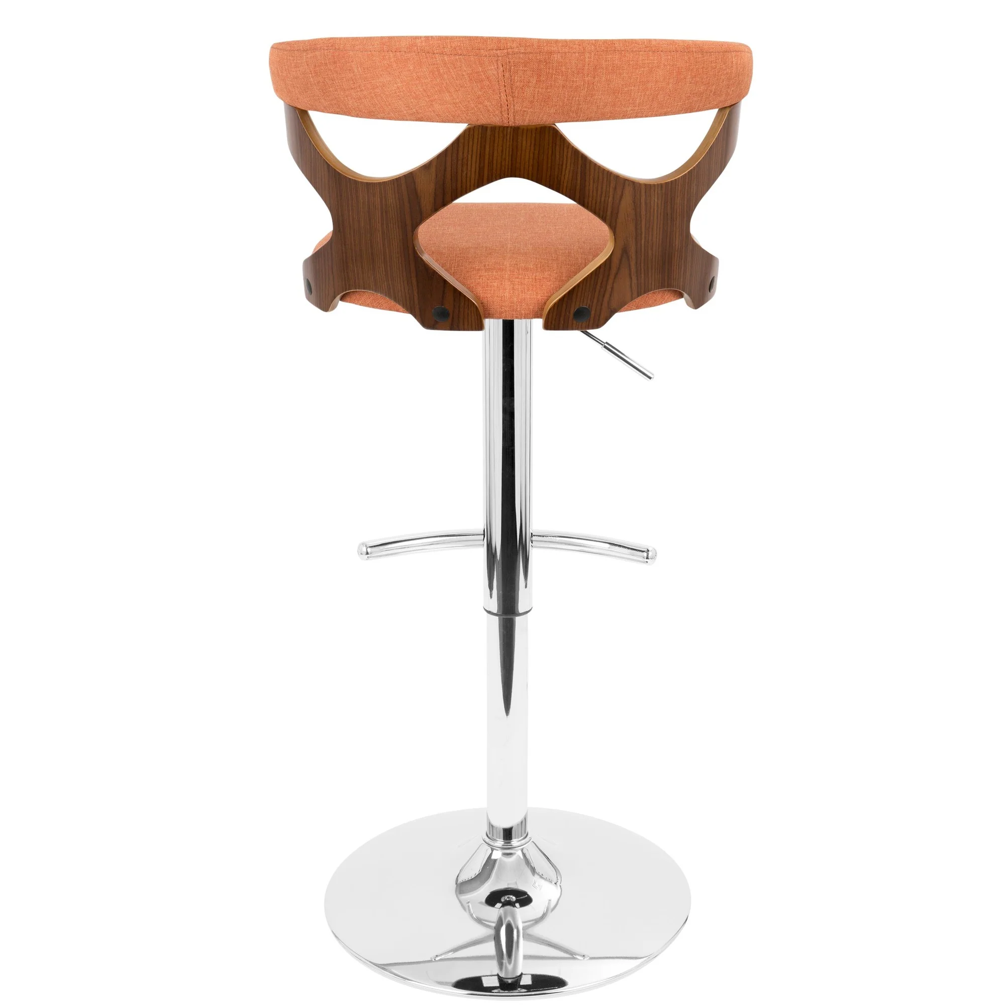 Gardenia Adjustable Barstool - Set of 2 Orange By LumiSource - Image 3
