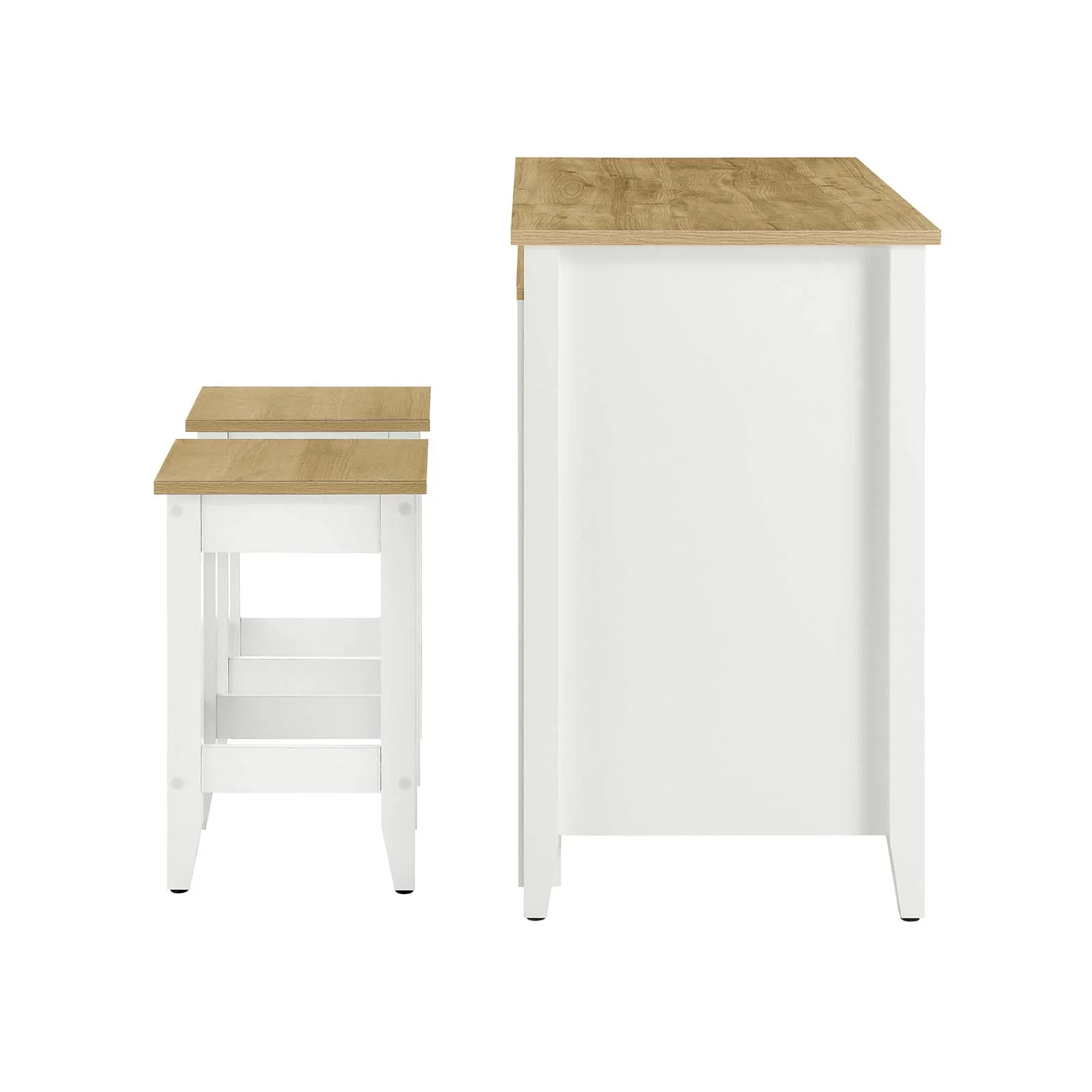 Garland 3-Piece Kitchen Island and Stool Set By Modway - EEI-6894 - Image 4