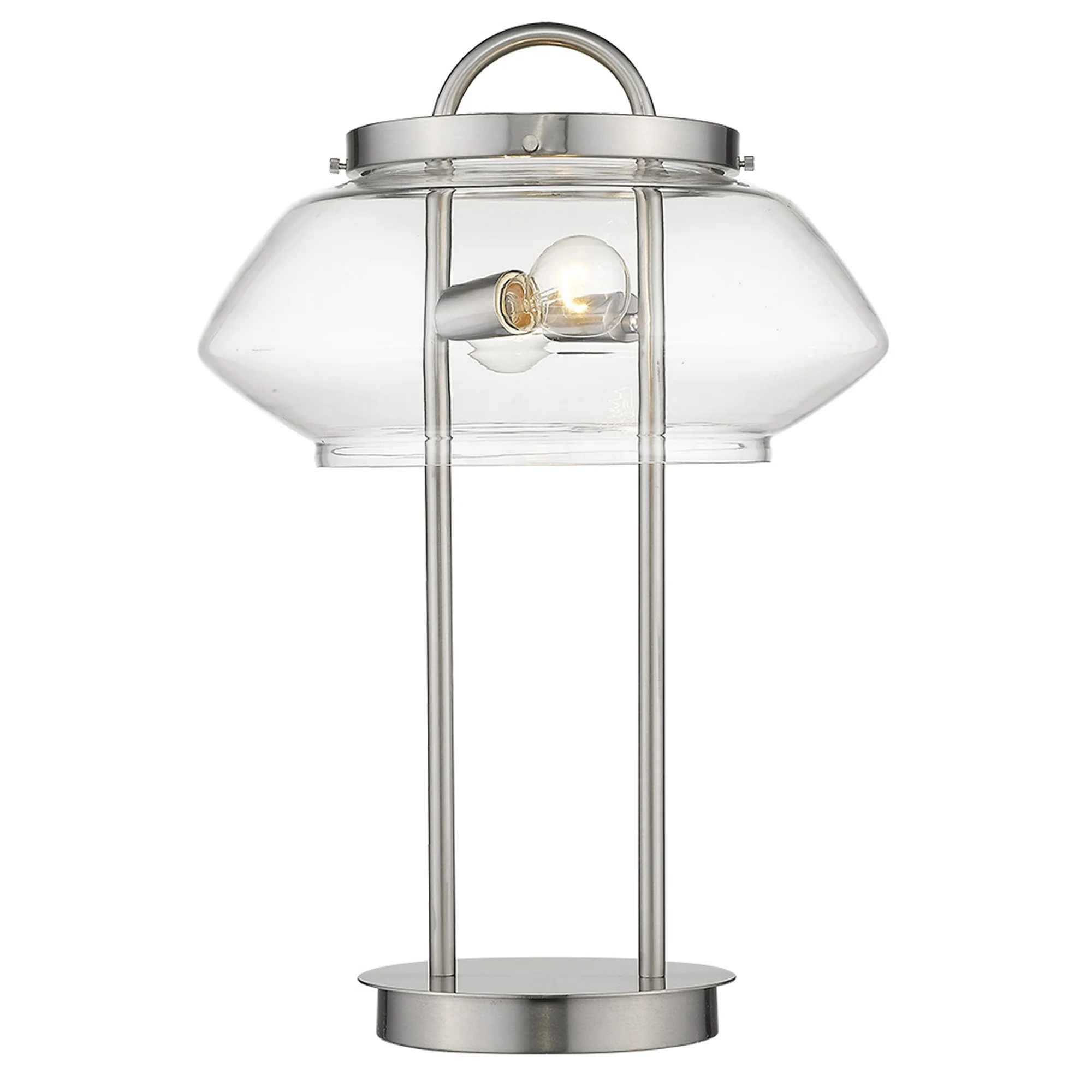 Garner 2-Light Satin Nickel Table Lamp By Homeroots - Image 2