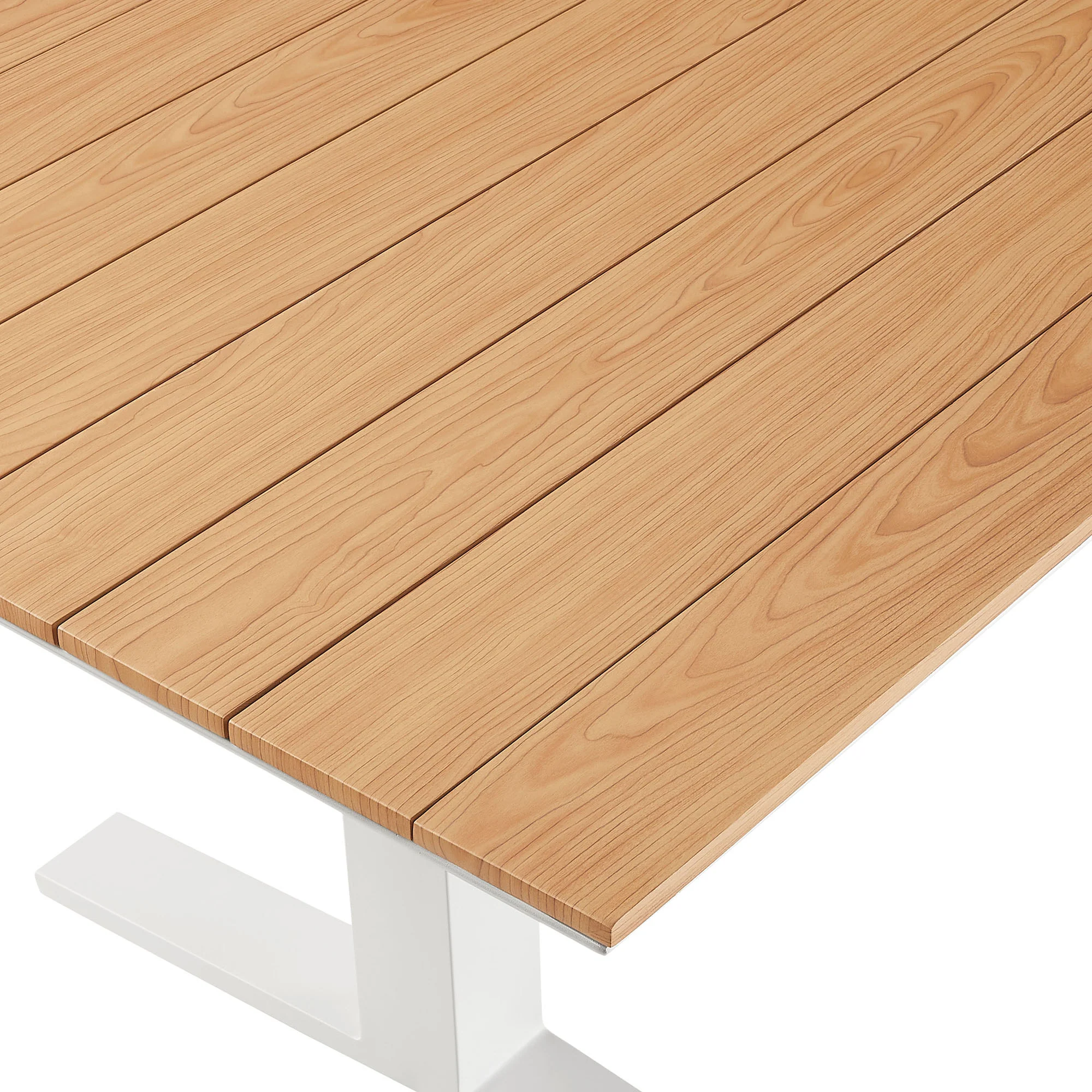 Gavelston 91" Outdoor Patio Aluminum Dining Table by Modway - Image 12