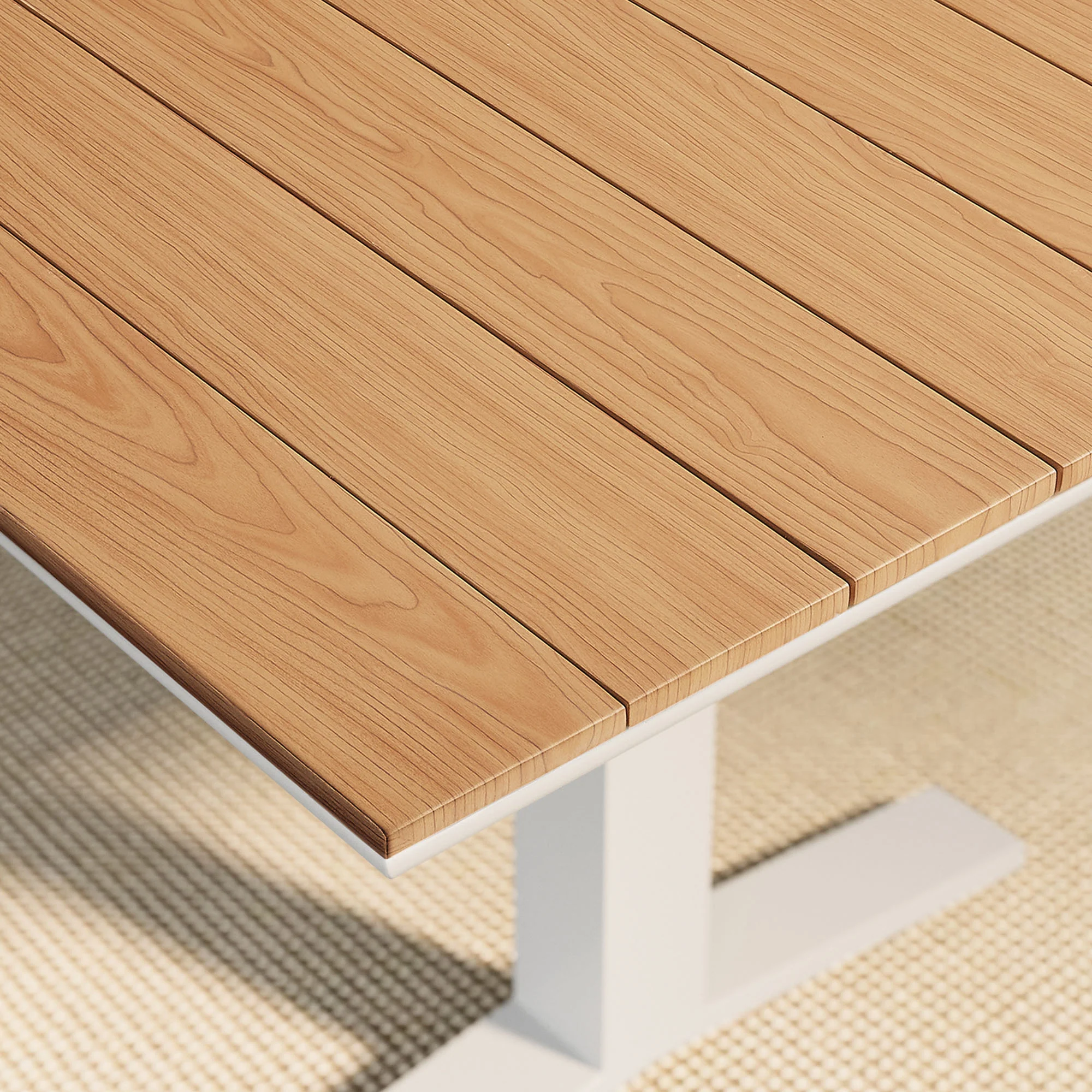 Gavelston 91" Outdoor Patio Aluminum Dining Table by Modway - Image 13